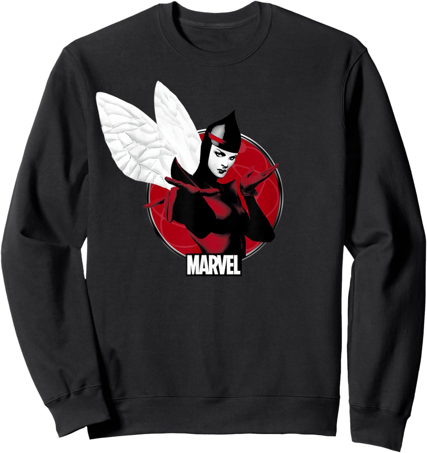 Marvel The Wasp Winged Classic Retro Graphic Sweatshirt - Sweatshirt | Black