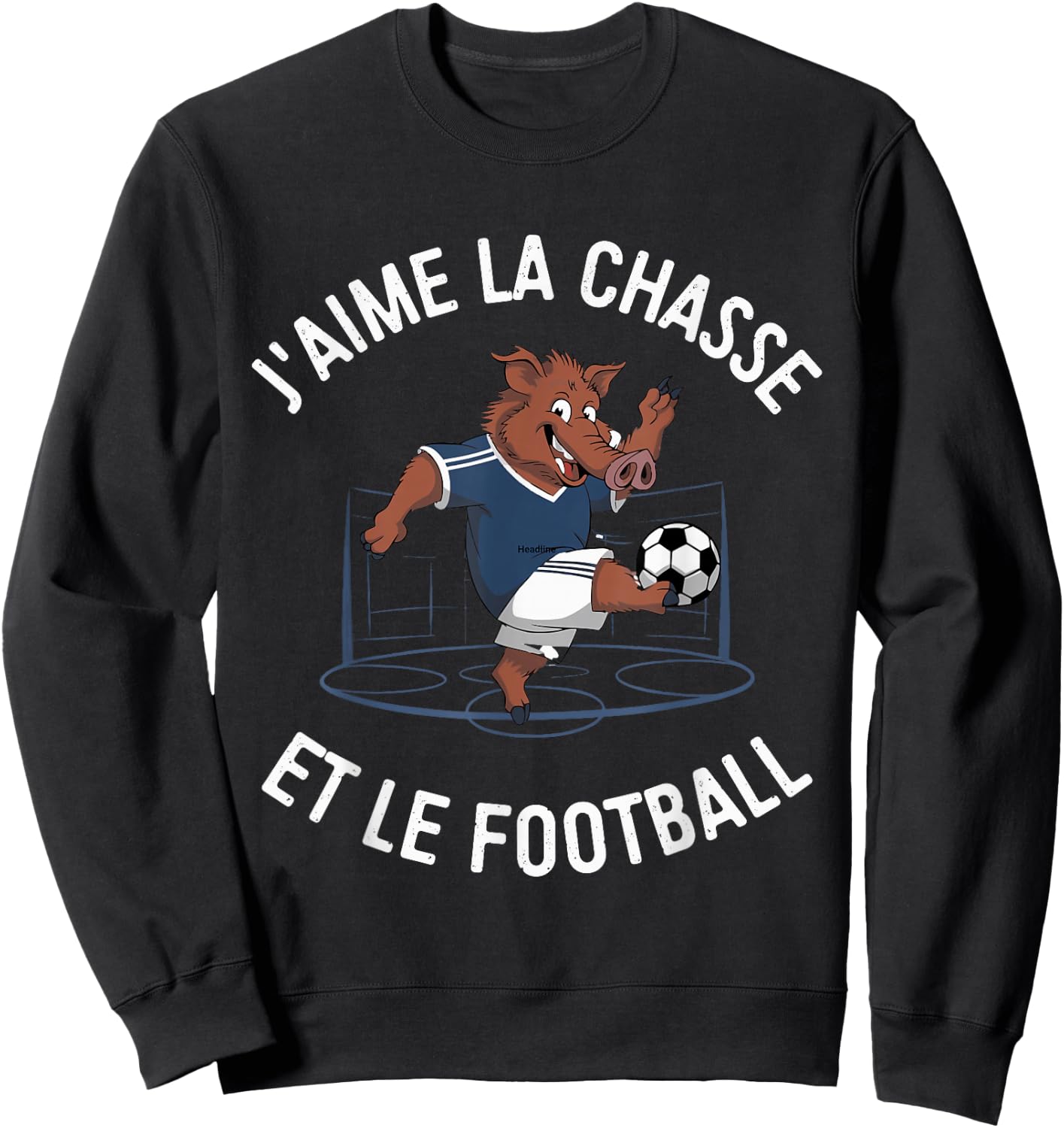 Boar Football Player, Humor, Hunting & Football , Black, S Sweatshirt - Sweatshirt | Black