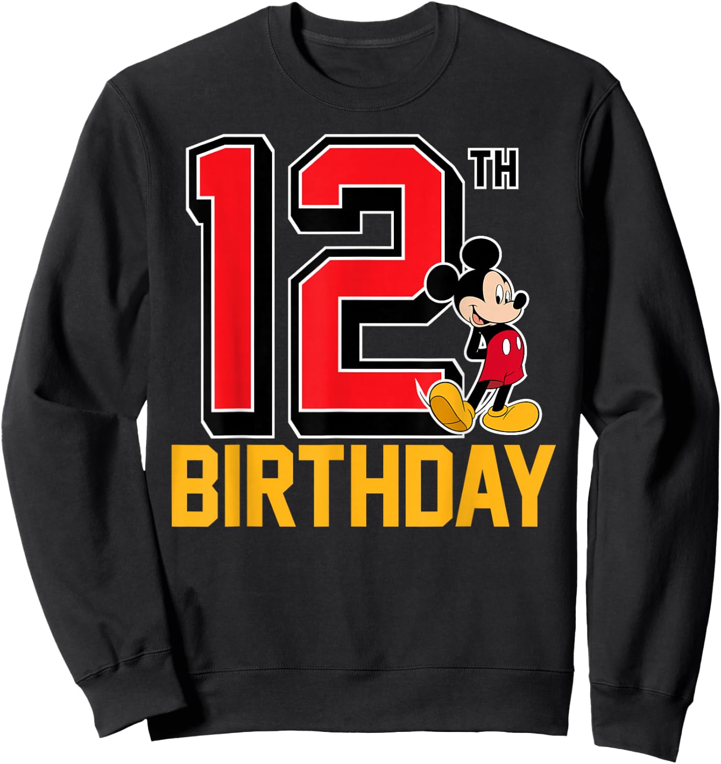 Disney - Mickey Mouse 12th Birthday Sweatshirt - Sweatshirt | Black