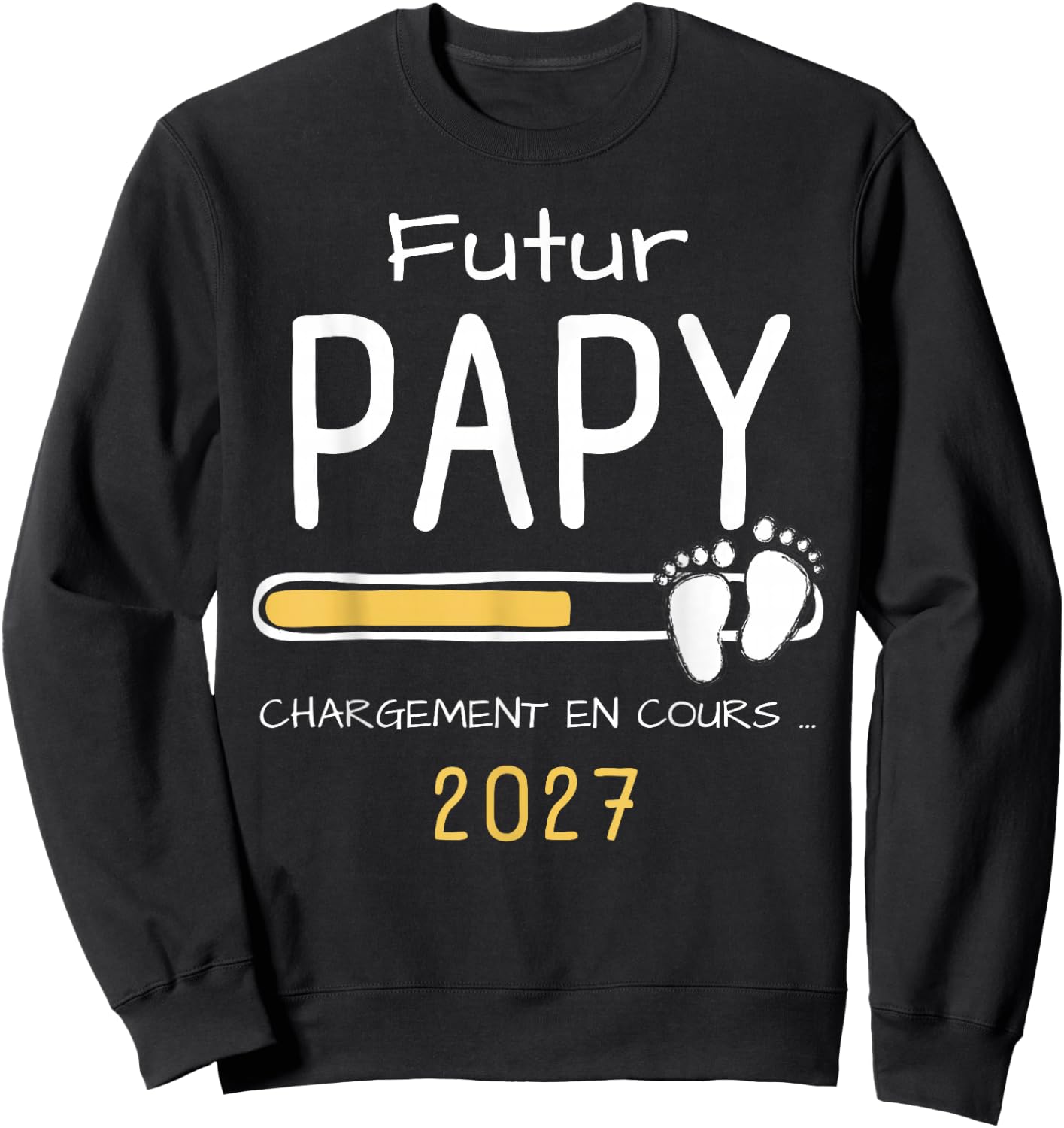 Futur Papy Bientot 2027 Annonce Grossesse Grand Père Sweatshirt - Sweatshirt | Black