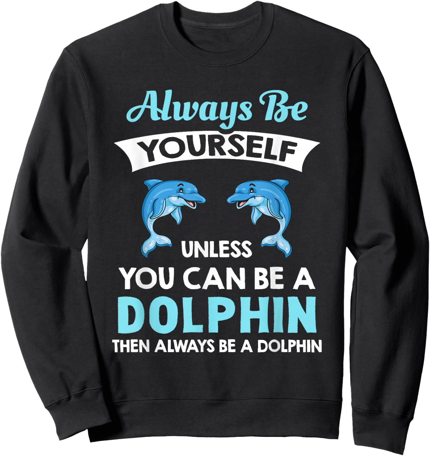 Dolphin Shirt for Children Boys Sweatshirt - Sweatshirt | Black