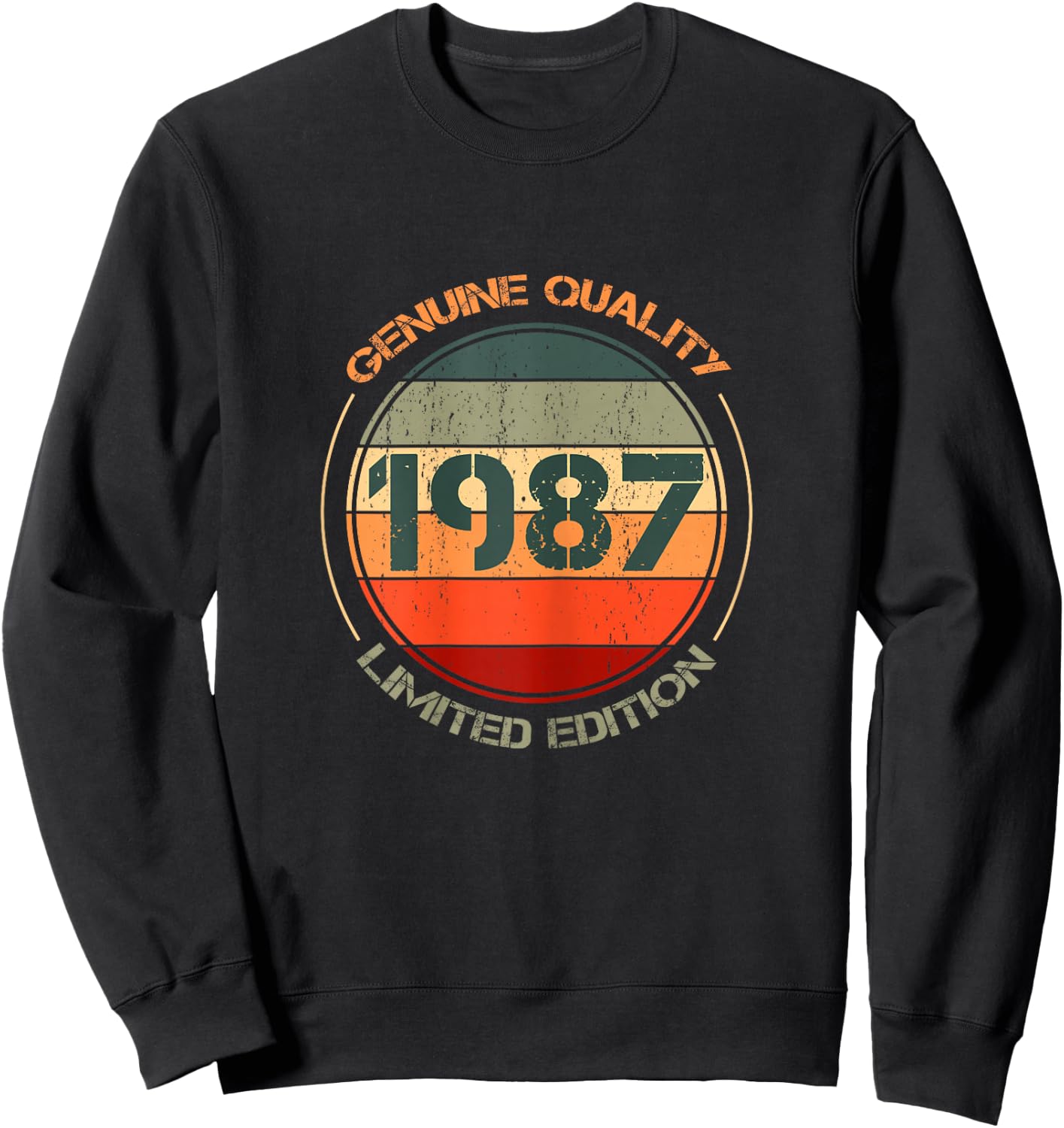 Vintage 1987 T Shirts Retro Funny 1987 Birthday Sweatshirt - Sweatshirt | Black