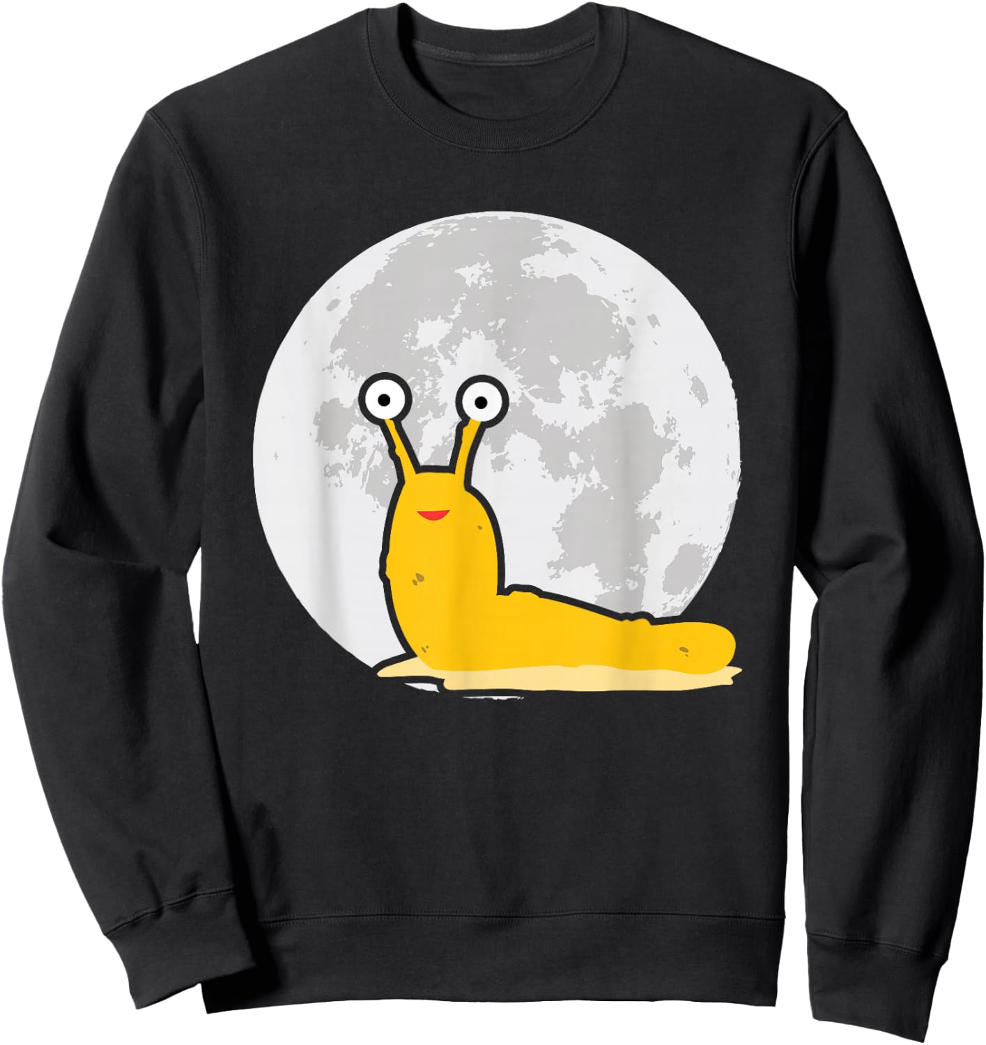 Moon Banana Slug Malacology Sweatshirt - Sweatshirt | Black