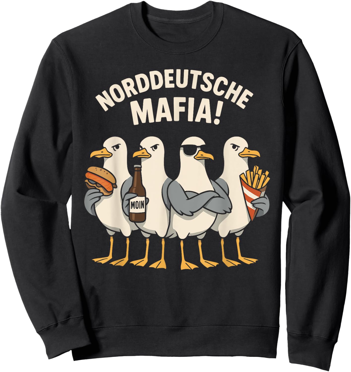 Möwe Norddeutsche Mafia Sweatshirt - Sweatshirt | Black
