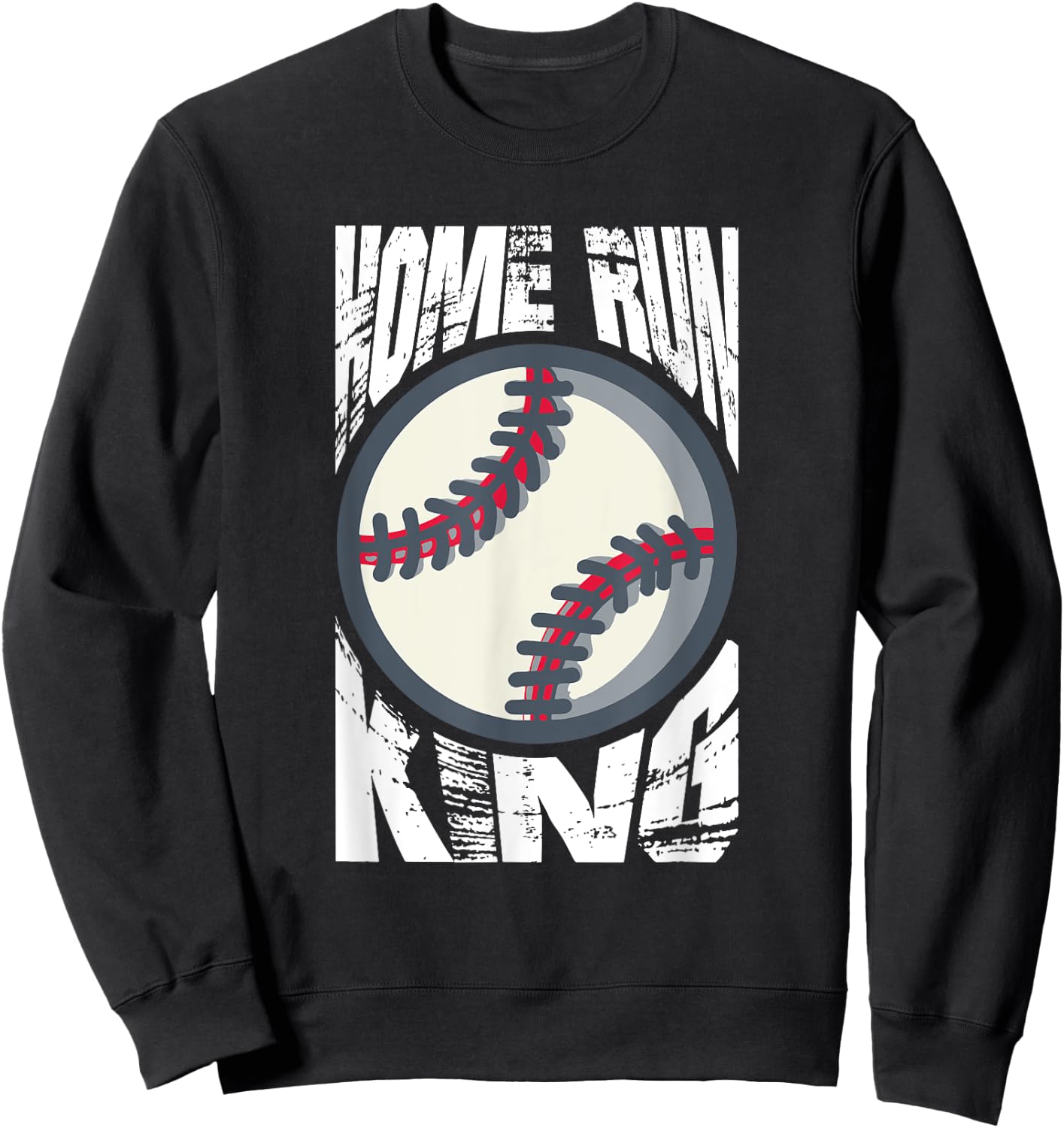 Baseball Home Run King Sports Sweatshirt - Sweatshirt | Black