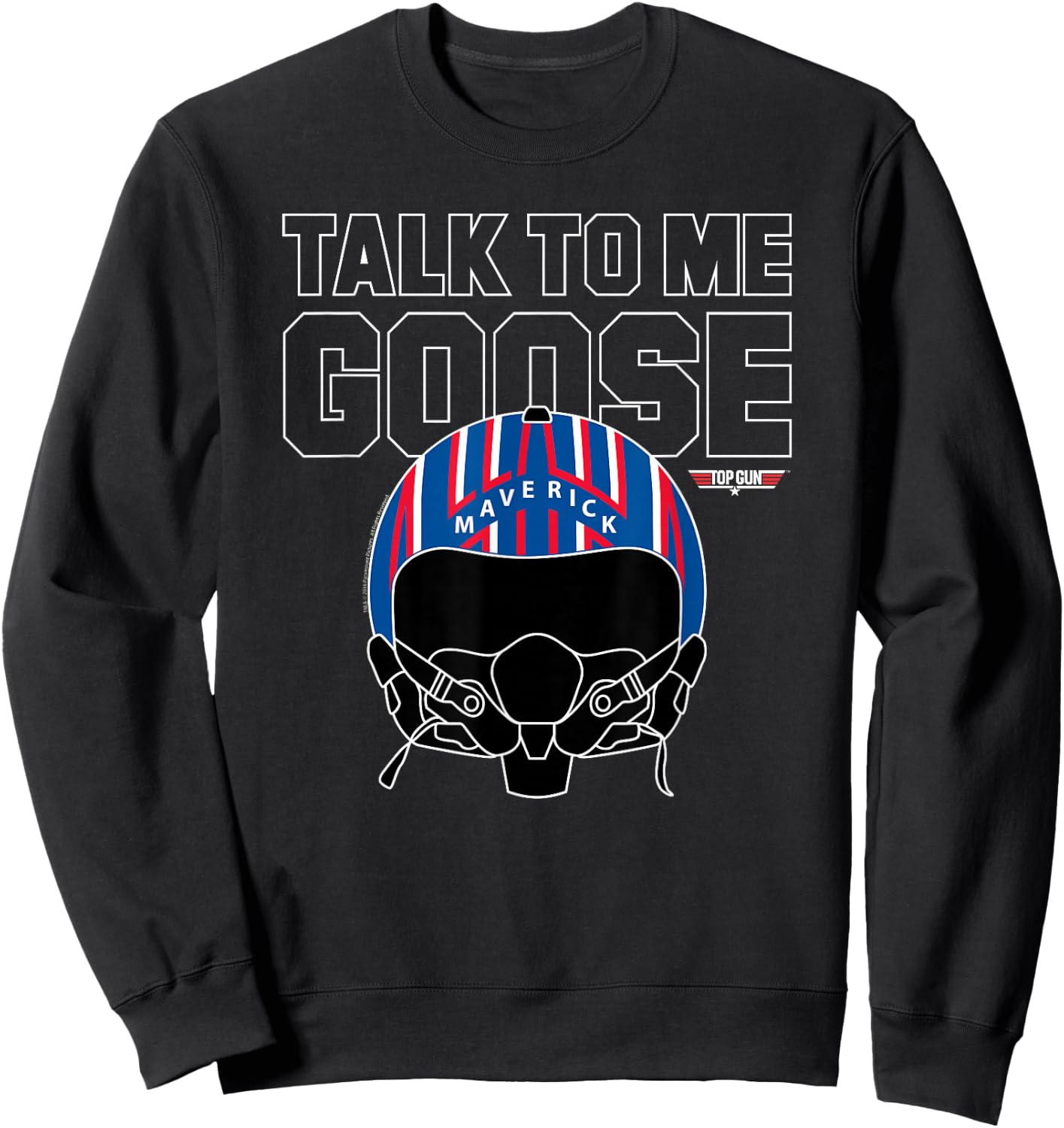 Top Gun Talk To Me Goose Maverick Helmet,Sleeveless Sweatshirt - Sweatshirt | Black