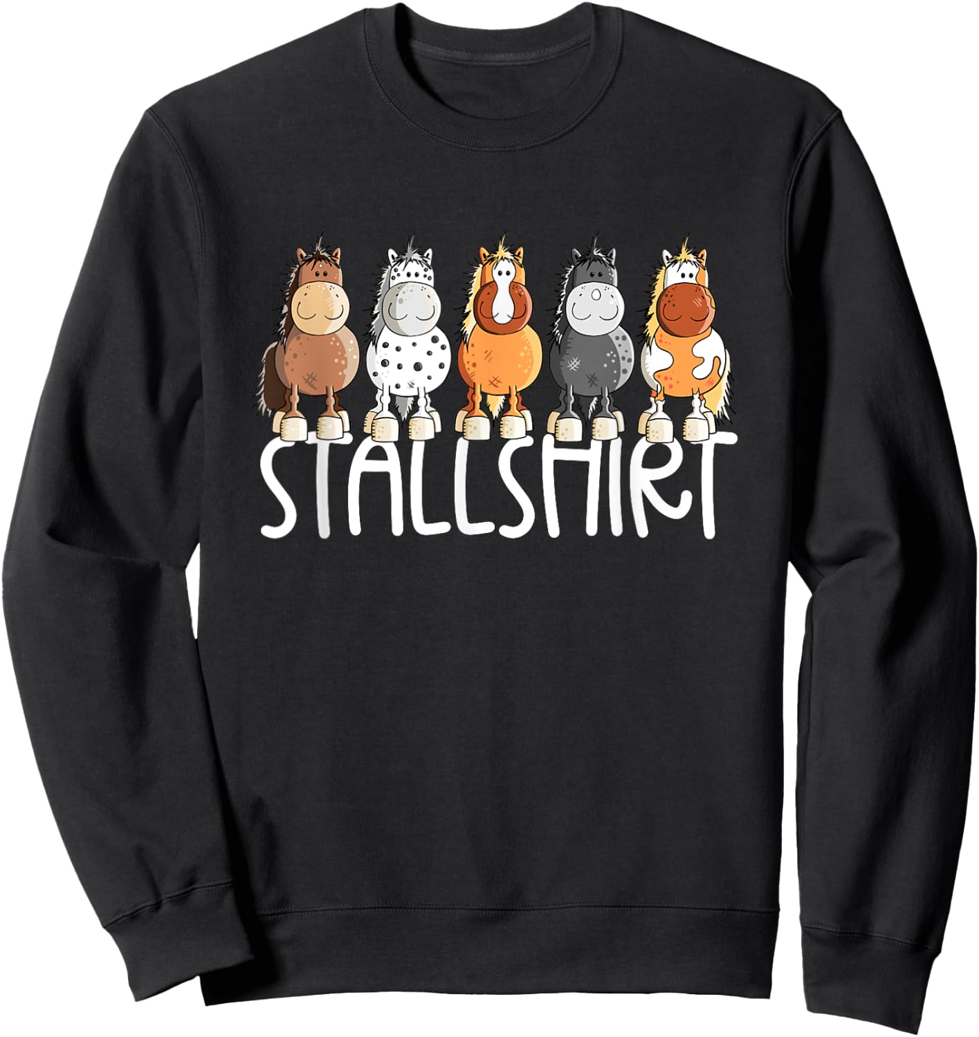 Frauchens Stable Shirt Horse Sayings I Horse Motif Rider Fun , black Sweatshirt - Sweatshirt | Black