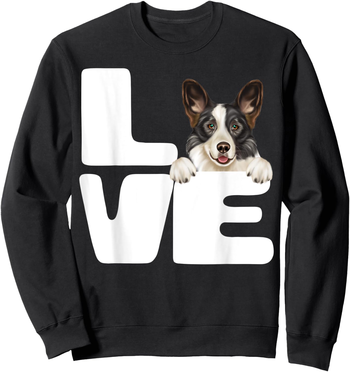 I Love My Cardigan Welsh Corgi Dog Lover Sweatshirt - Sweatshirt | Black