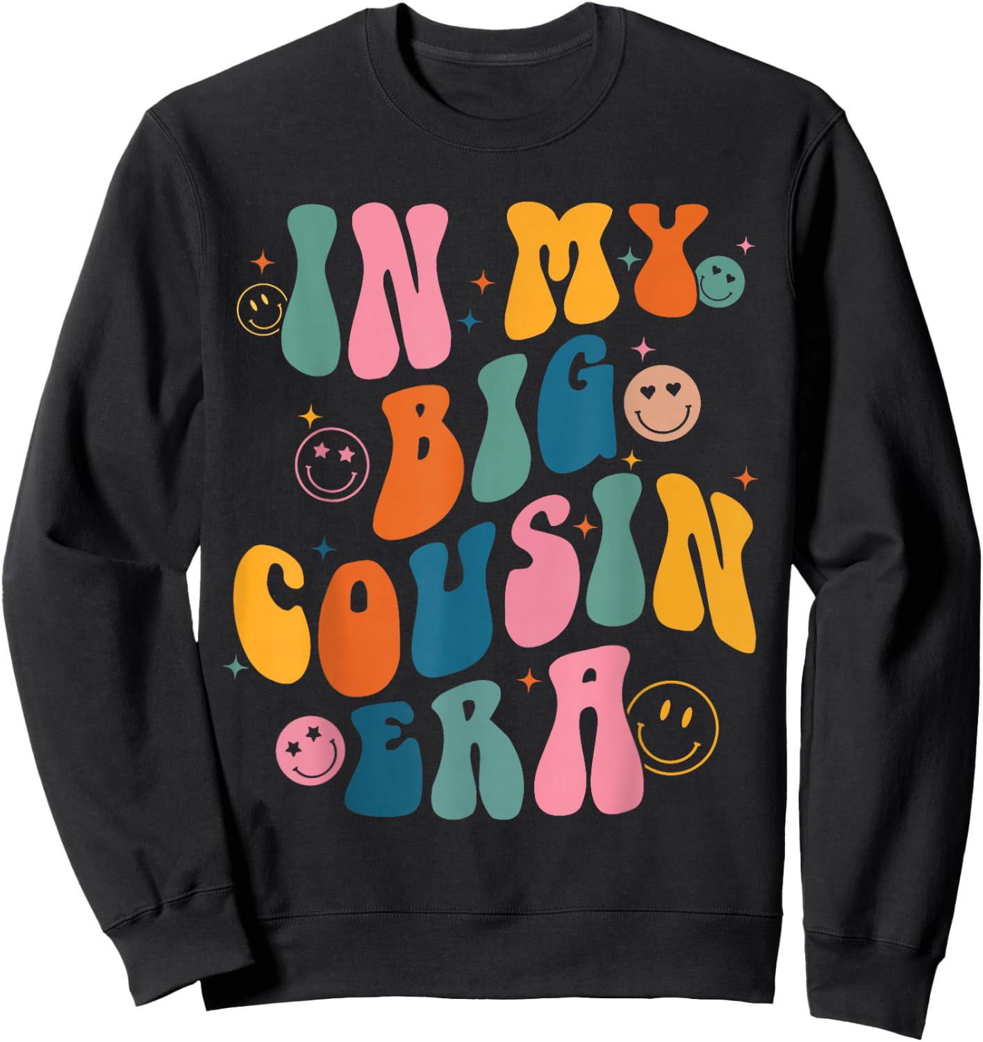 Retro In My Big Cousin Era, Lustig, Coole Cousins Club Kleinkind Sweatshirt - Sweatshirt | Black