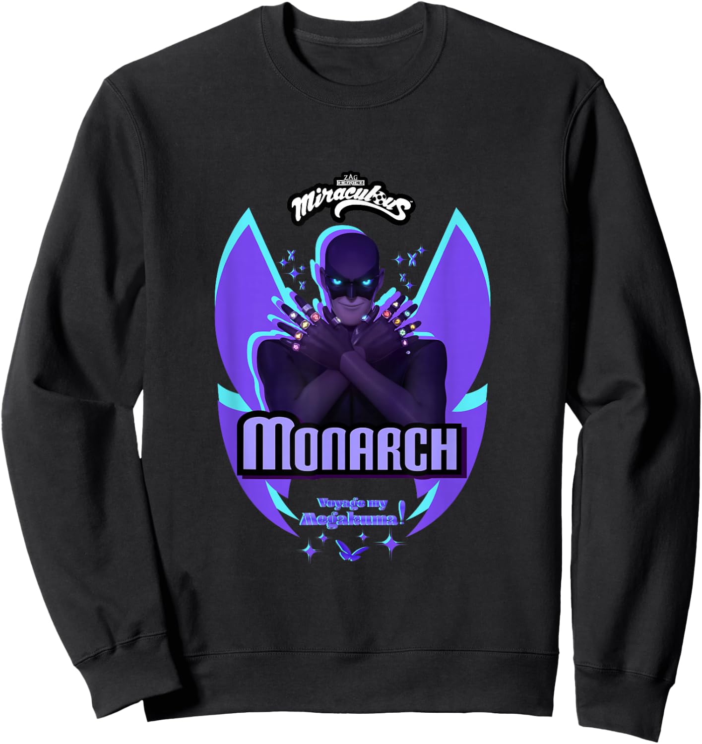 Miraculous Ladybug Villains Collection Monarch Sweatshirt - Sweatshirt | Black