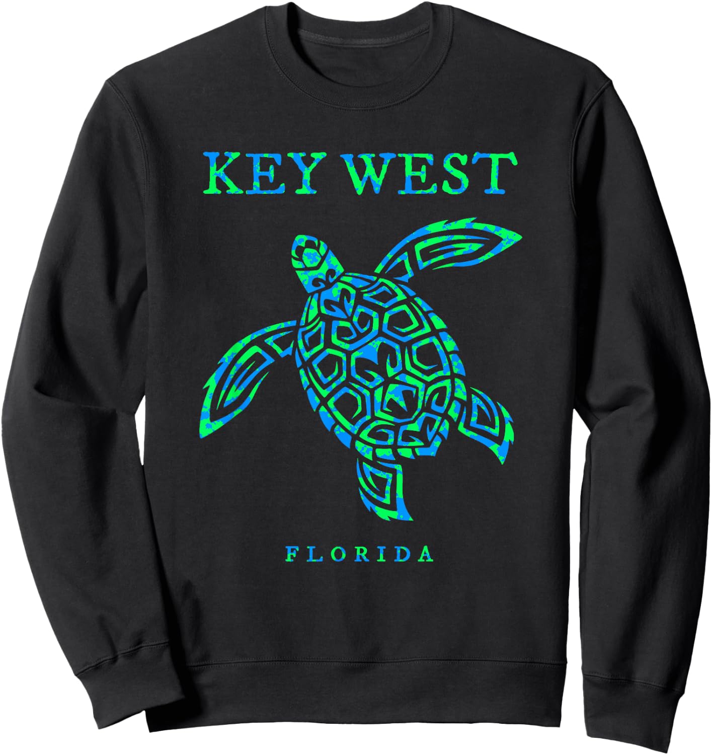 Key West Florida Sea Turtle Boys Girls Toddler Sweatshirt - Sweatshirt | Black