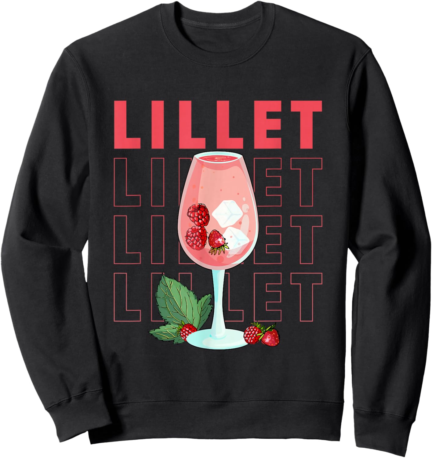 Wildberry Lillet Fruits Cocktail Summer Alcohol , black Sweatshirt - Sweatshirt | Black