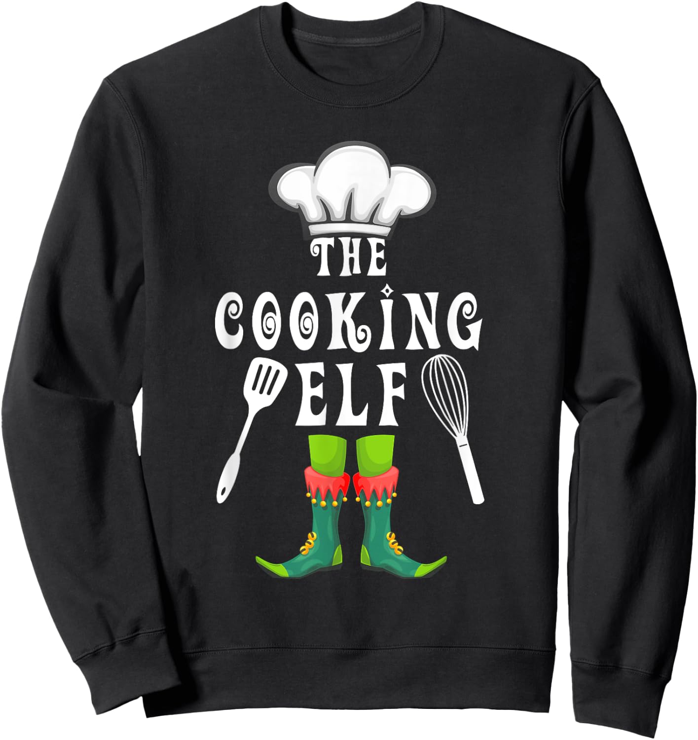 The Cooking Elf Family Matching Group Christmas Sweatshirt - Sweatshirt | Black