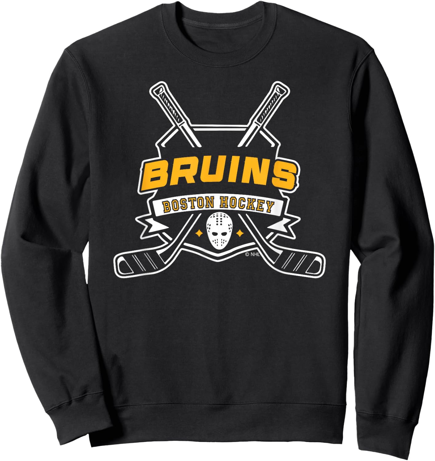 Boston Bruins Hockey Sticks Black Officially Licensed Sweatshirt - Sweatshirt | Black