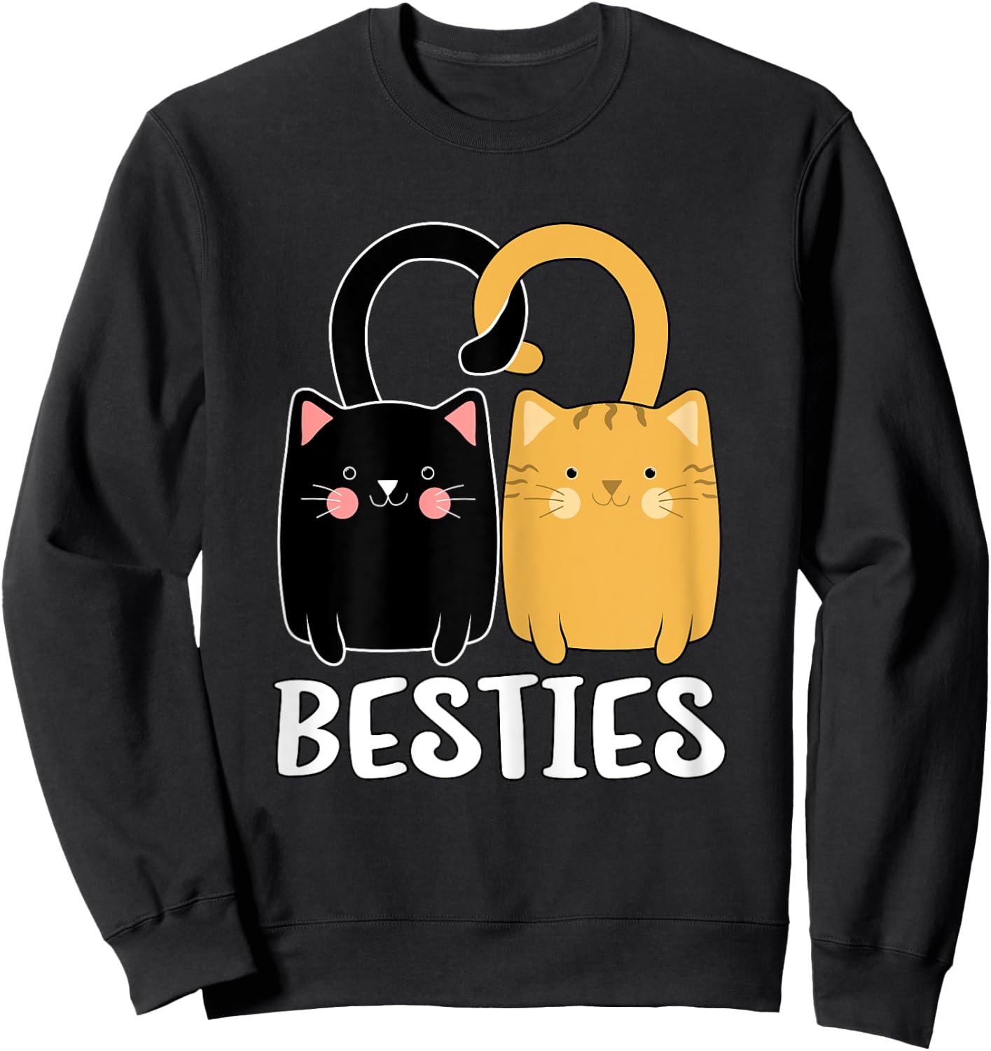 Best Friends Beste Freundin für 2 Mädchen Katzen Partnerlook Sweatshirt - Sweatshirt | Black