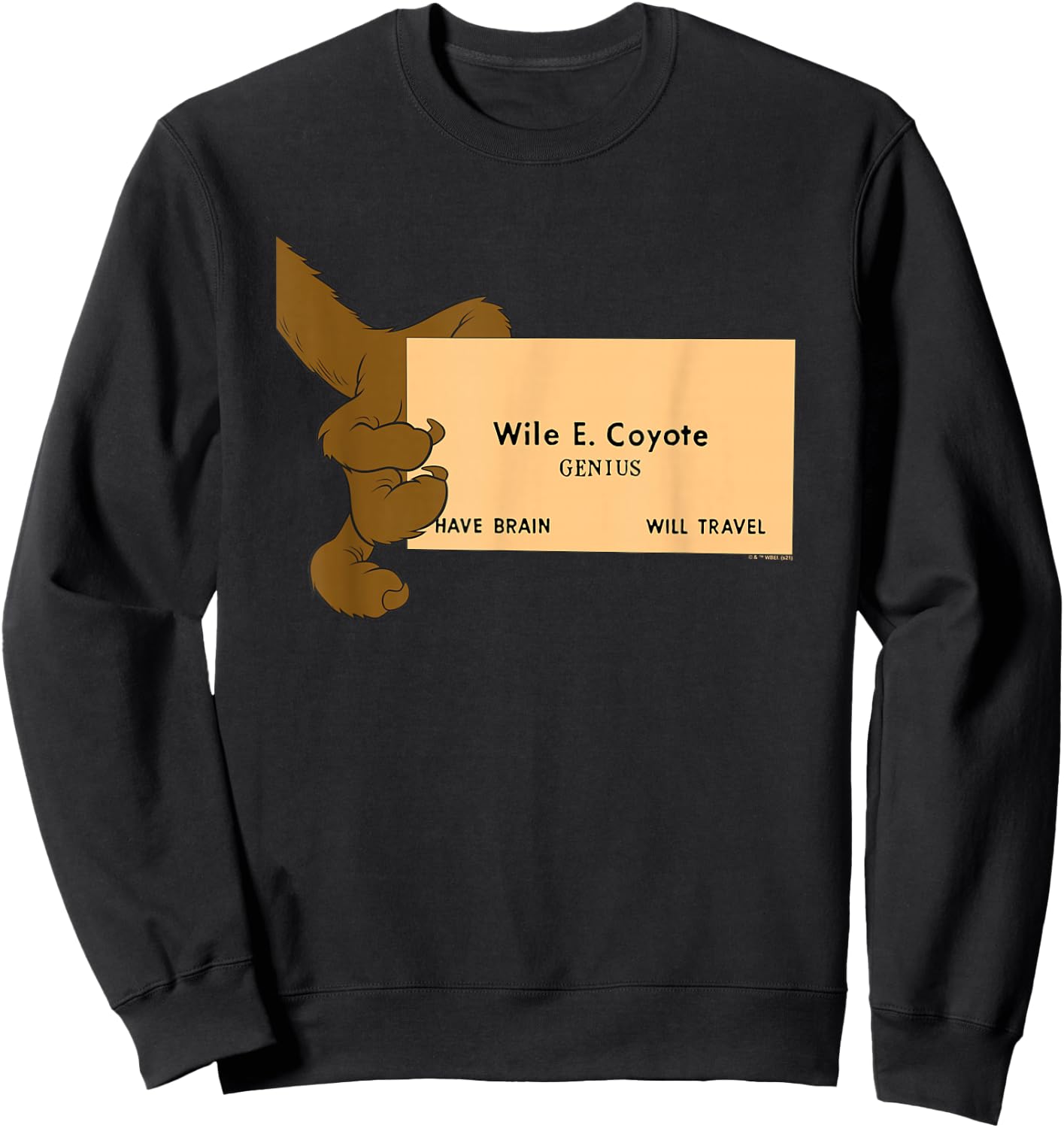 Looney Tunes Wile E. Coyote Genius Sweatshirt - Sweatshirt | Black