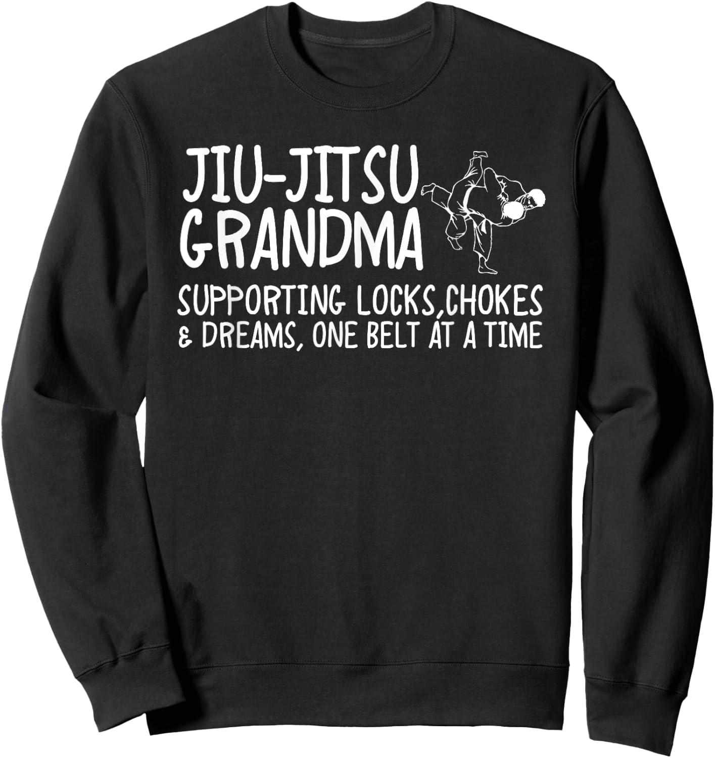 Proud Brazilian Jiu-Jitsu Grandma Jiu-Jitsu Fighter Grandma Sweatshirt - Sweatshirt | Black