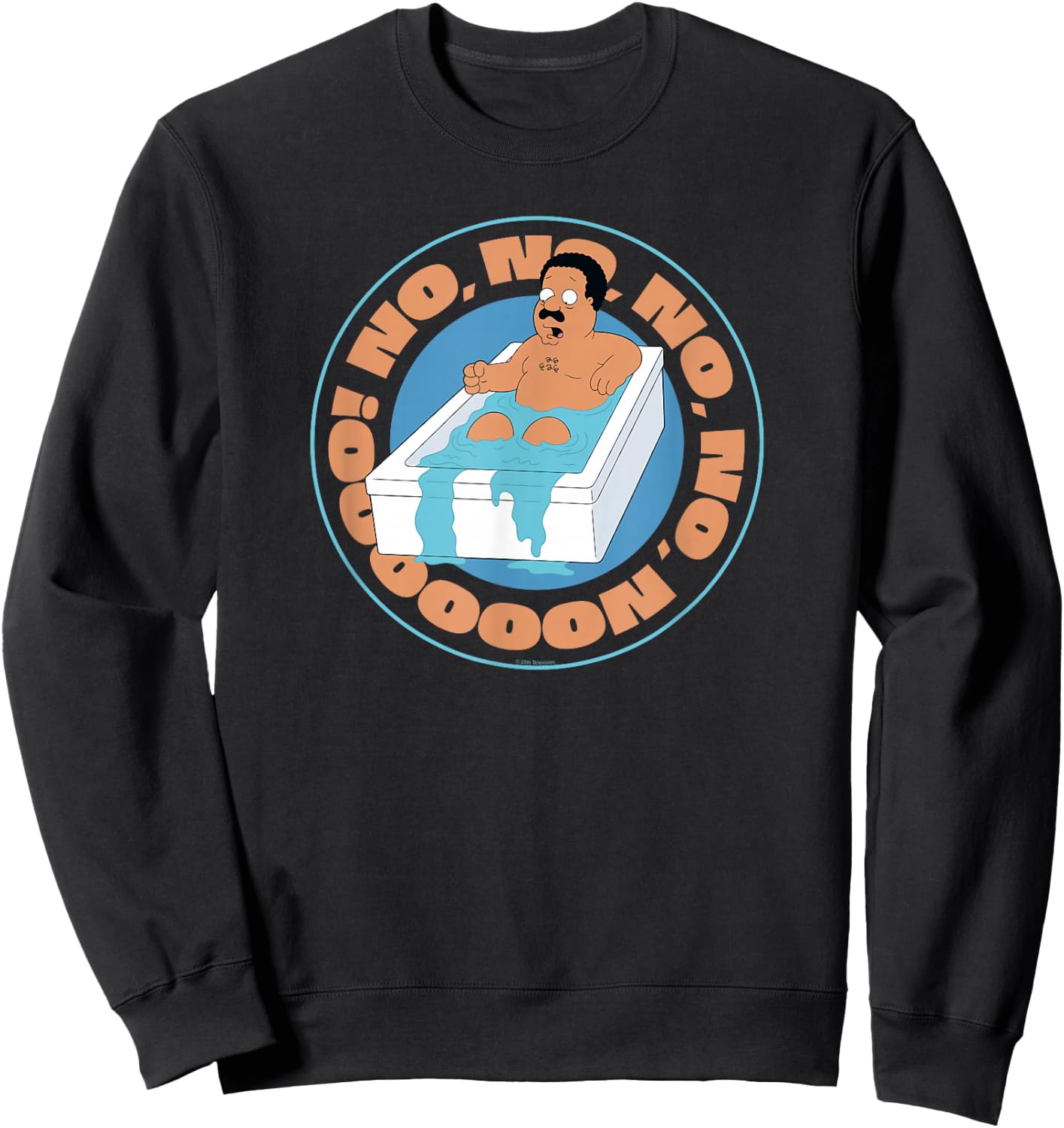 Ripple Junction x Family Guy Cleveland Brown Bathtub , blue Sweatshirt - Sweatshirt | Black