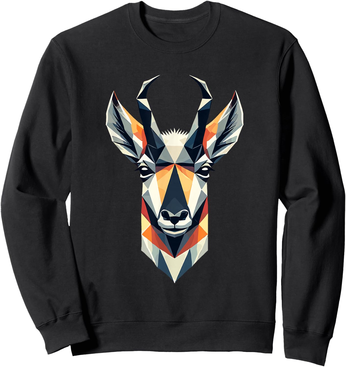 Geometric Art Pronghorn American Antelope Pronghorns Sweatshirt - Sweatshirt | Black