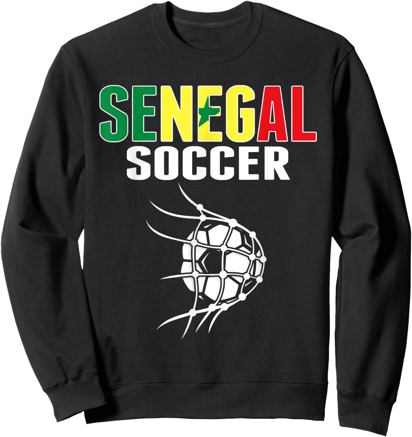 Senegal Soccer Fans Jersey Support Senegalese Football Team Sweatshirt - Sweatshirt | Black