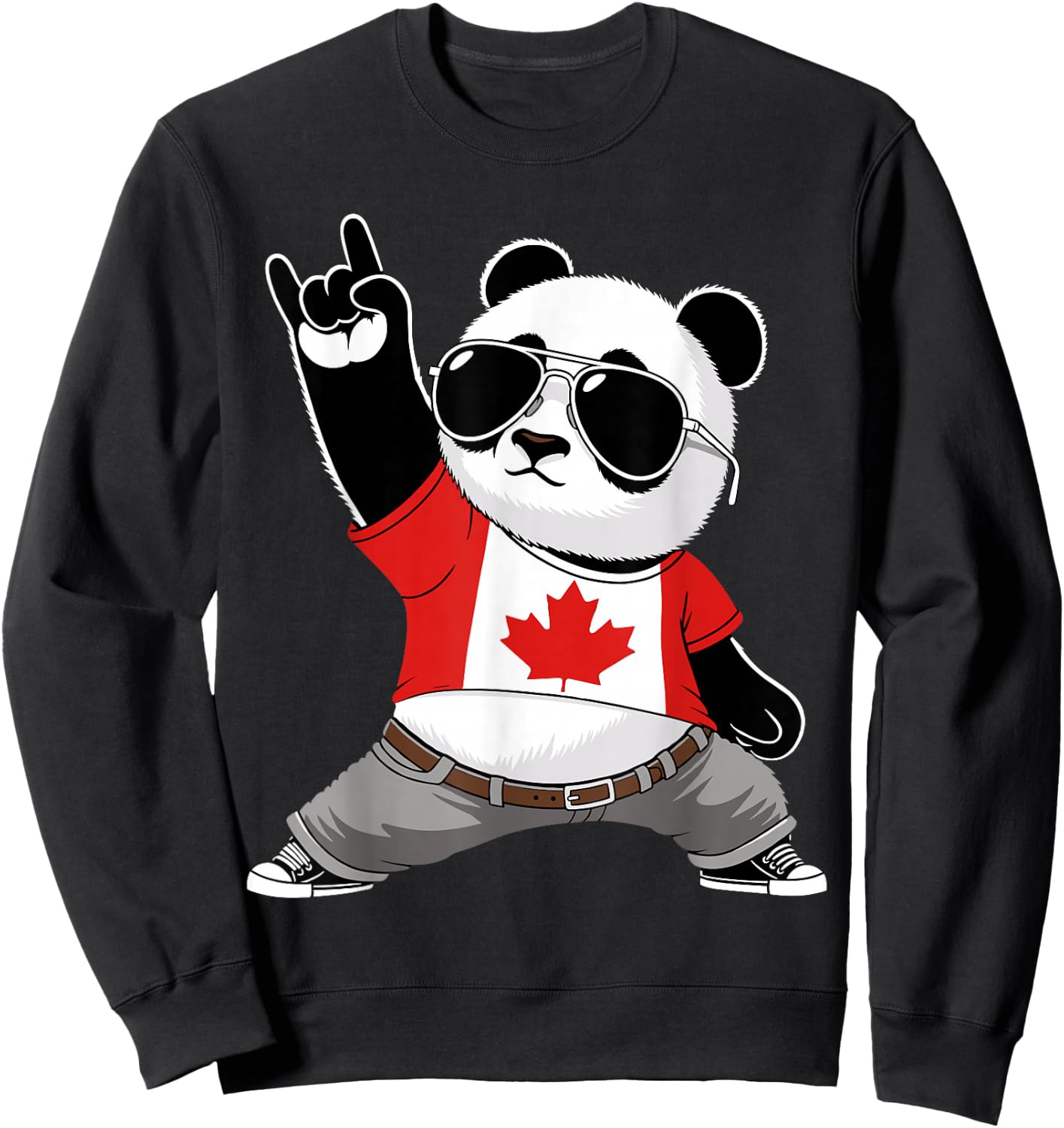 Drapeau Canadien pour Hommes, Femmes, Enfants Canada Sweatshirt - Sweatshirt | Black