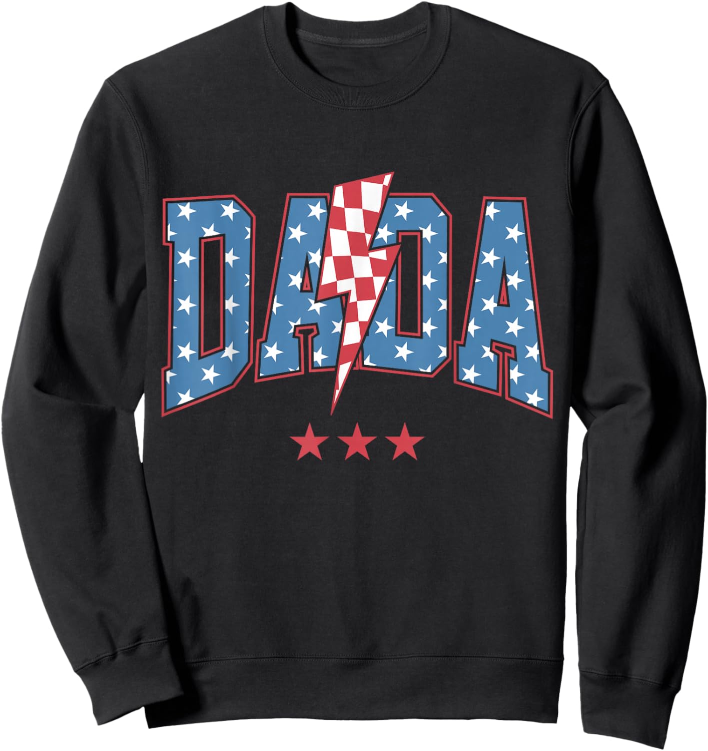 Mama Dada Mini 4th of July American Family Matching Sweatshirt - Sweatshirt | Black