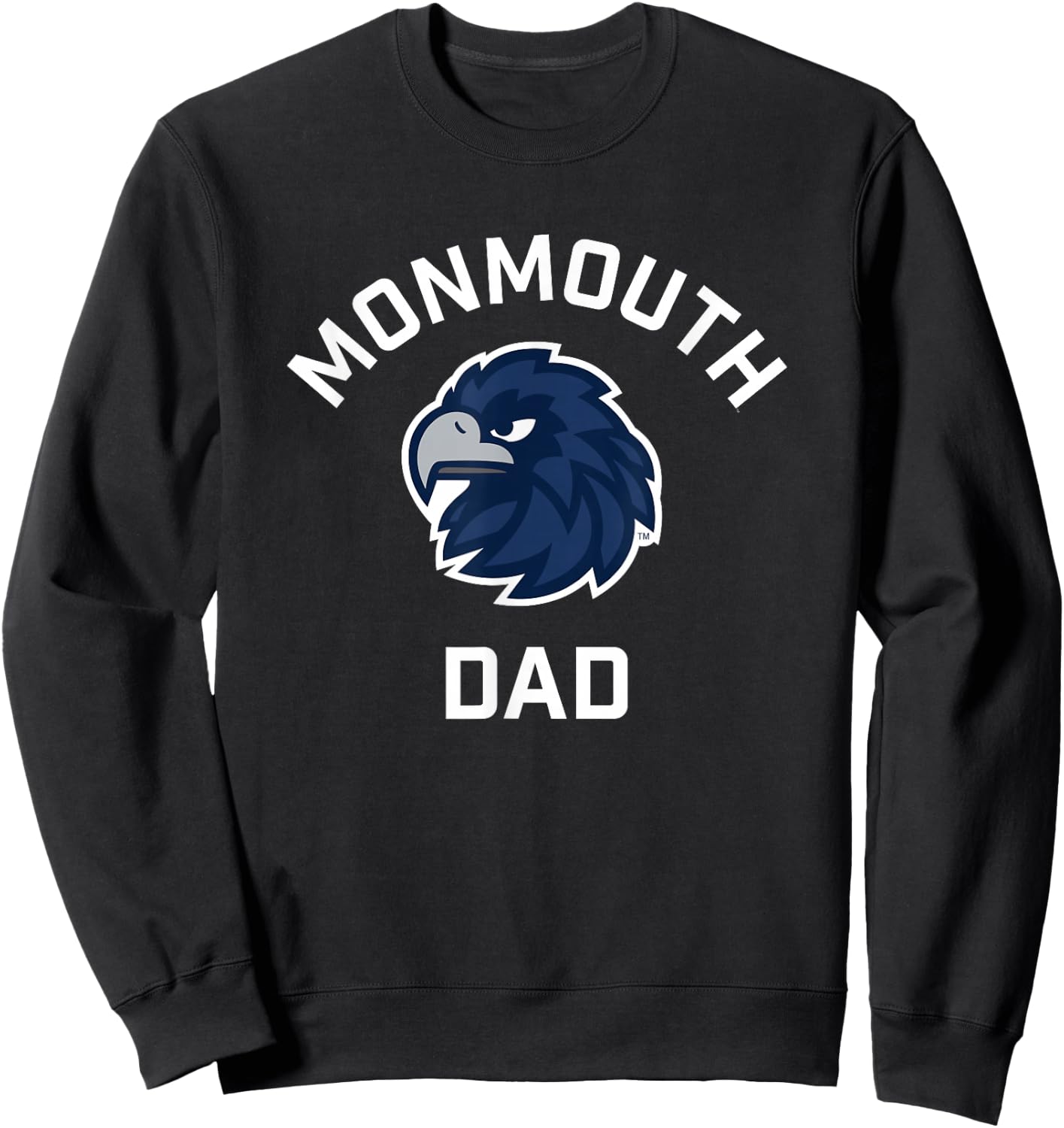 Monmouth University Hawks Arched Dad Sweatshirt - Sweatshirt | Black