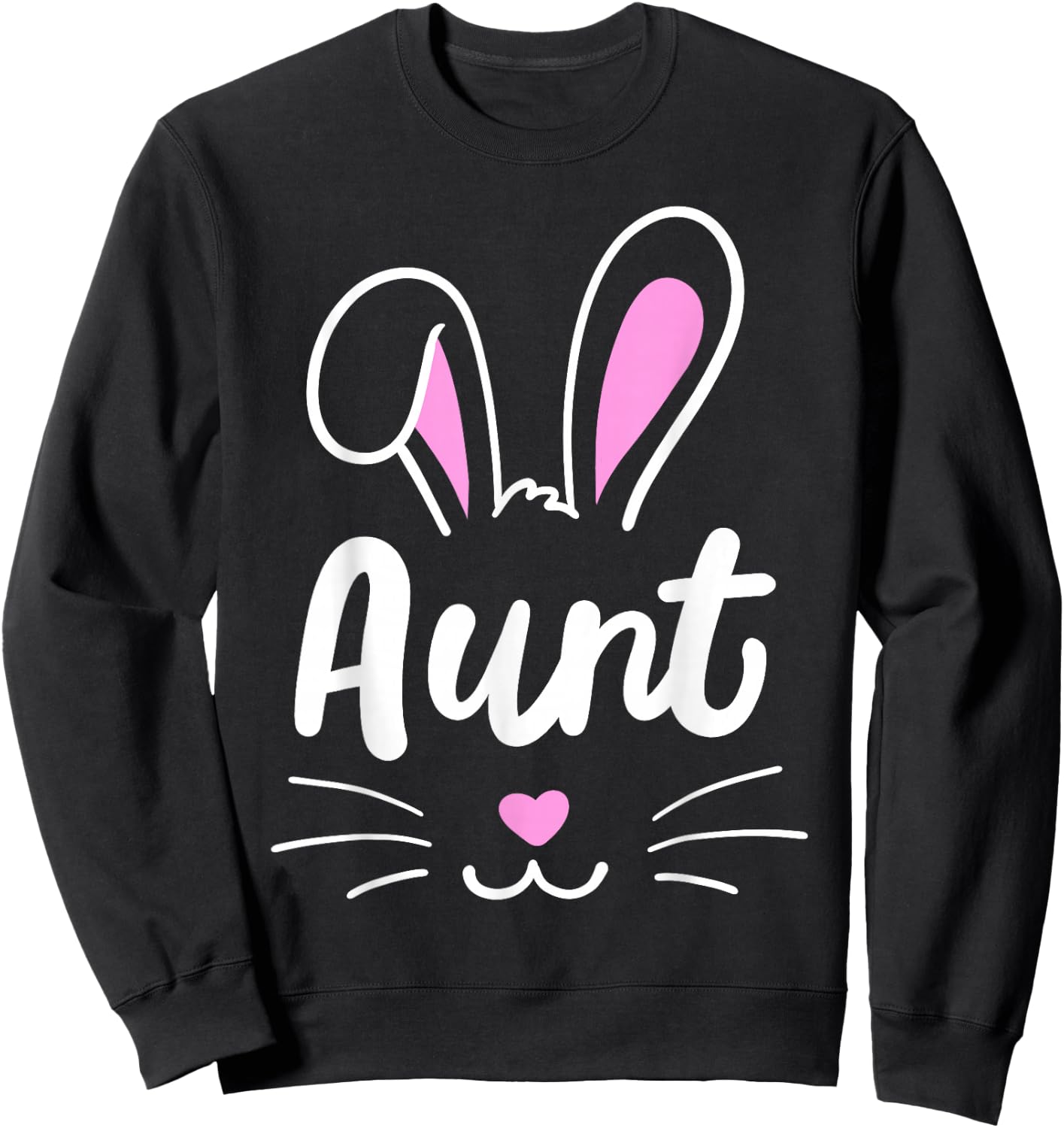 Aunt Bunny Cute Rabbit Matching Family Easter Sister Women Sweatshirt - Sweatshirt | Black