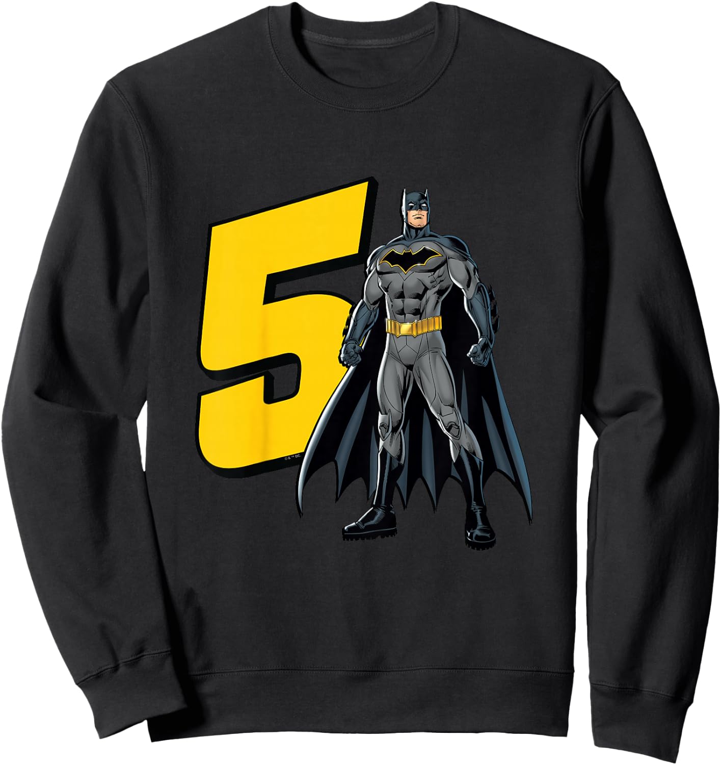 Kids Batman Super Hero 5th Birthday Sweatshirt - Sweatshirt | Black
