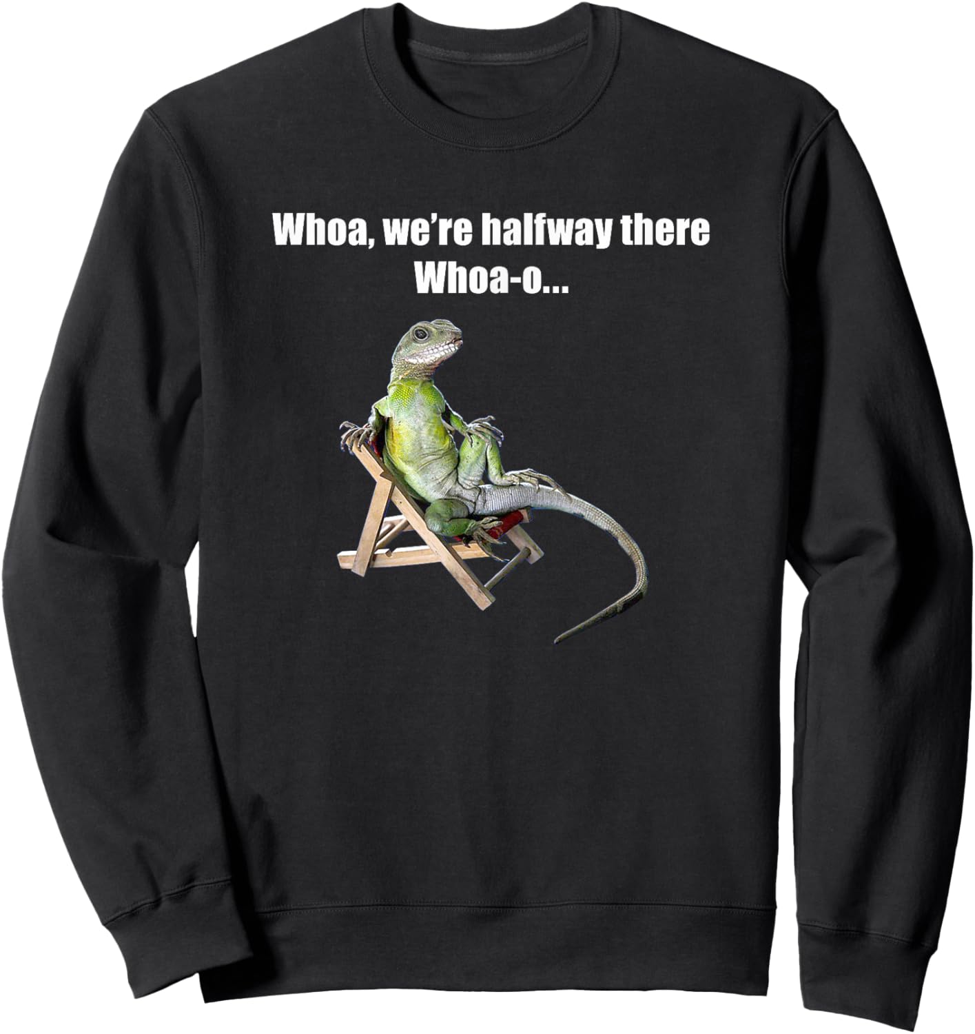 Funny Misheard Lyric - Lizard on a chair Sweatshirt - Sweatshirt | Black