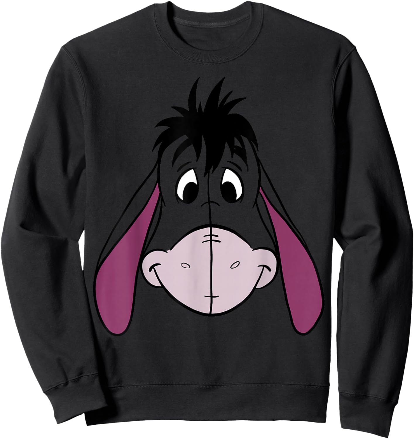 Disney Winnie The Pooh Eeyore Large Face , blue, s Sweatshirt - Sweatshirt | Black
