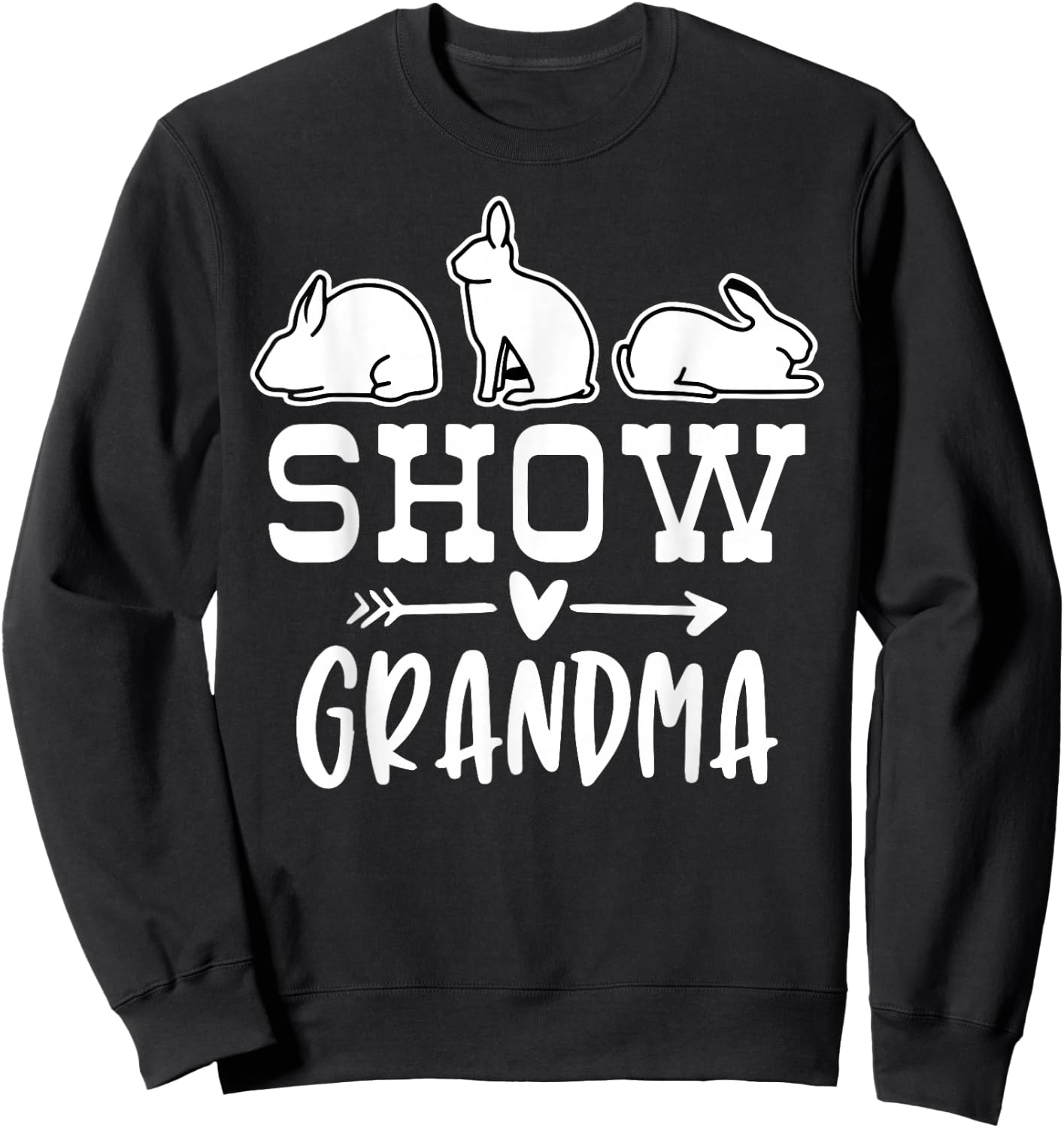 Show Rabbit Grandma Sweatshirt - Sweatshirt | Black