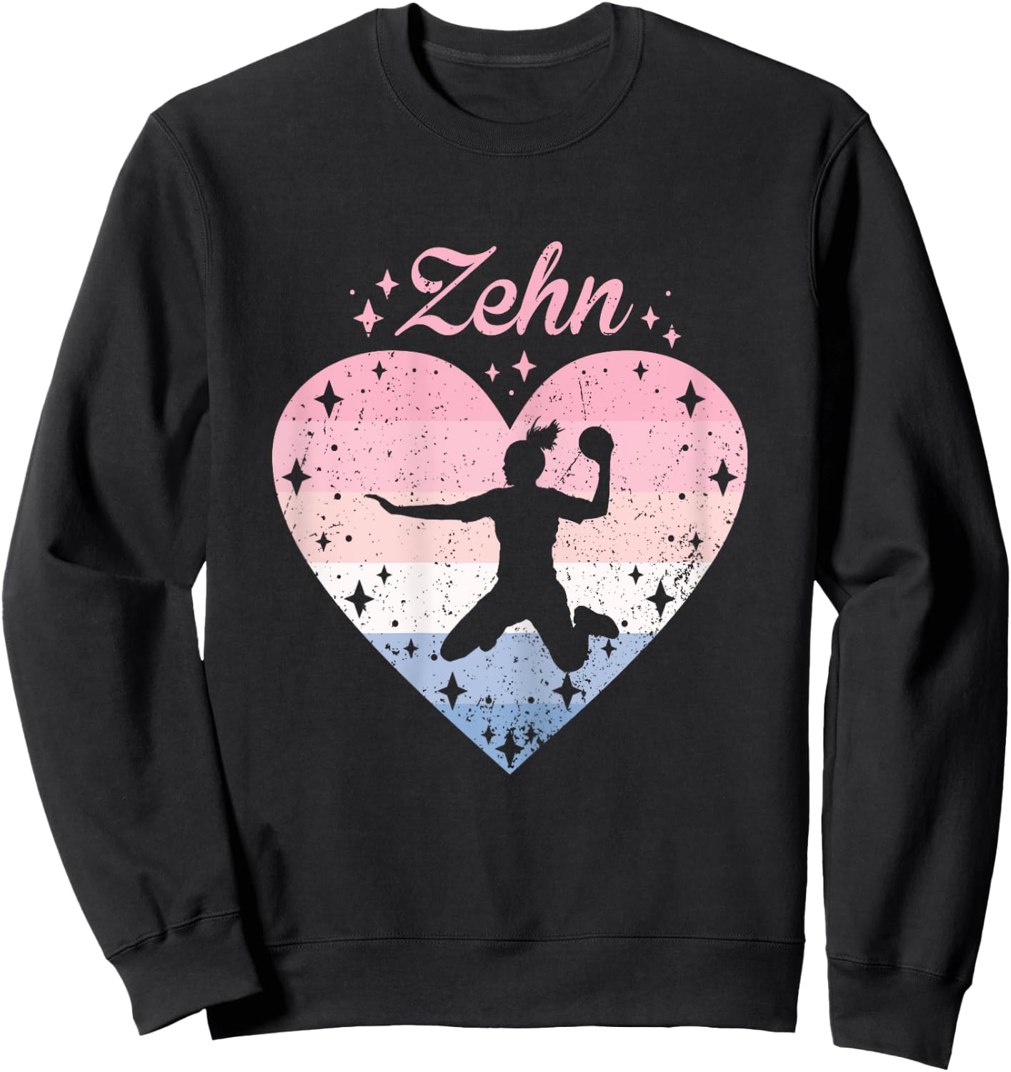 10th Birthday Girl Cute Handball Player 10 Years , black, s Sweatshirt - Sweatshirt | Black
