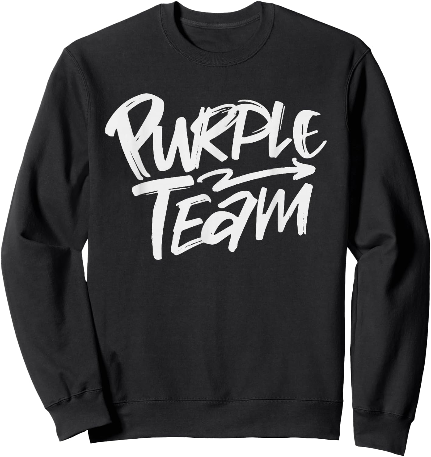 Purple Team Matching Team Spirit & Unity Purple Color Design Sweatshirt - Sweatshirt | Black