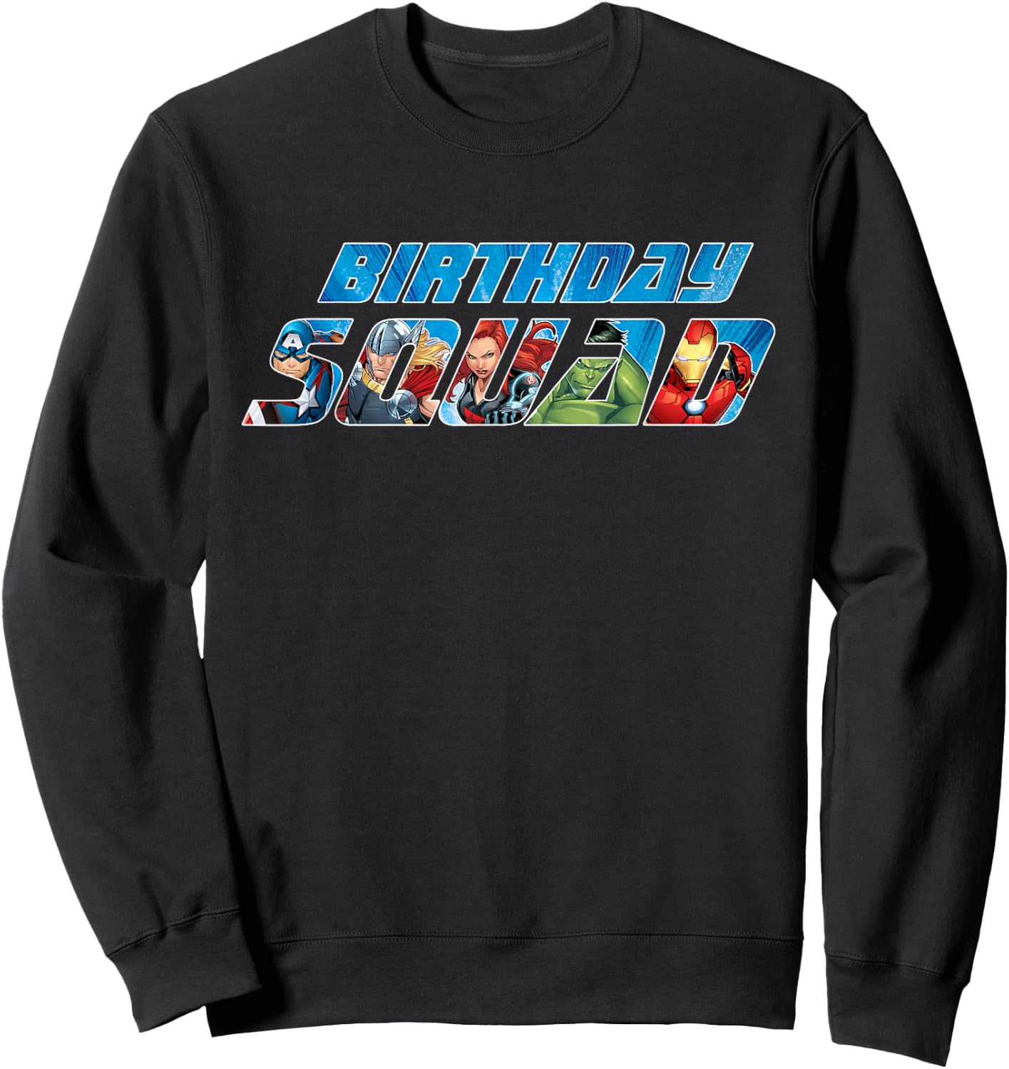 Marvel Avengers Birthday Squad Sweatshirt - Sweatshirt | Black