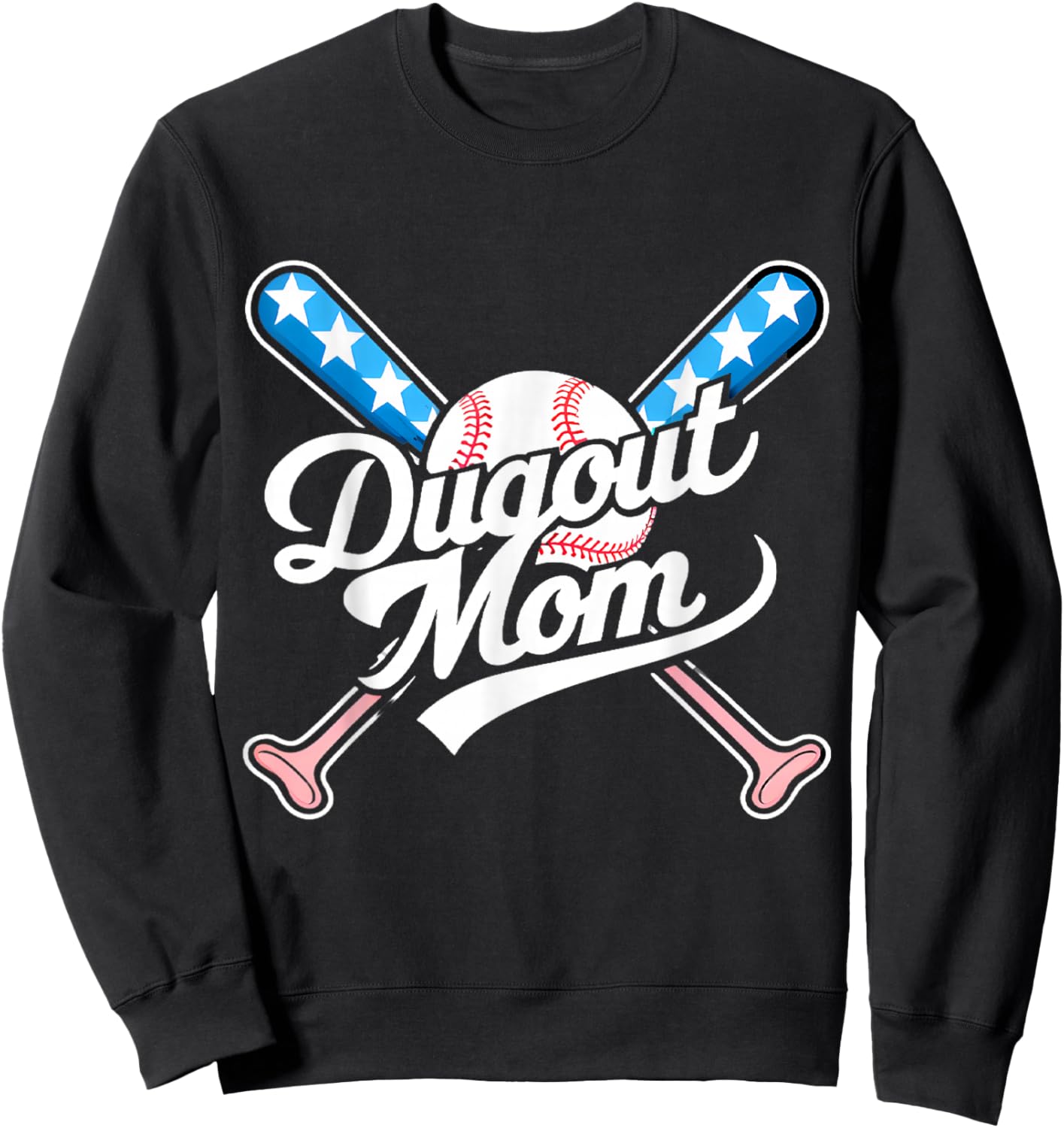 Dugout Mom TBall Ball Baseball Sweatshirt - Sweatshirt | Black
