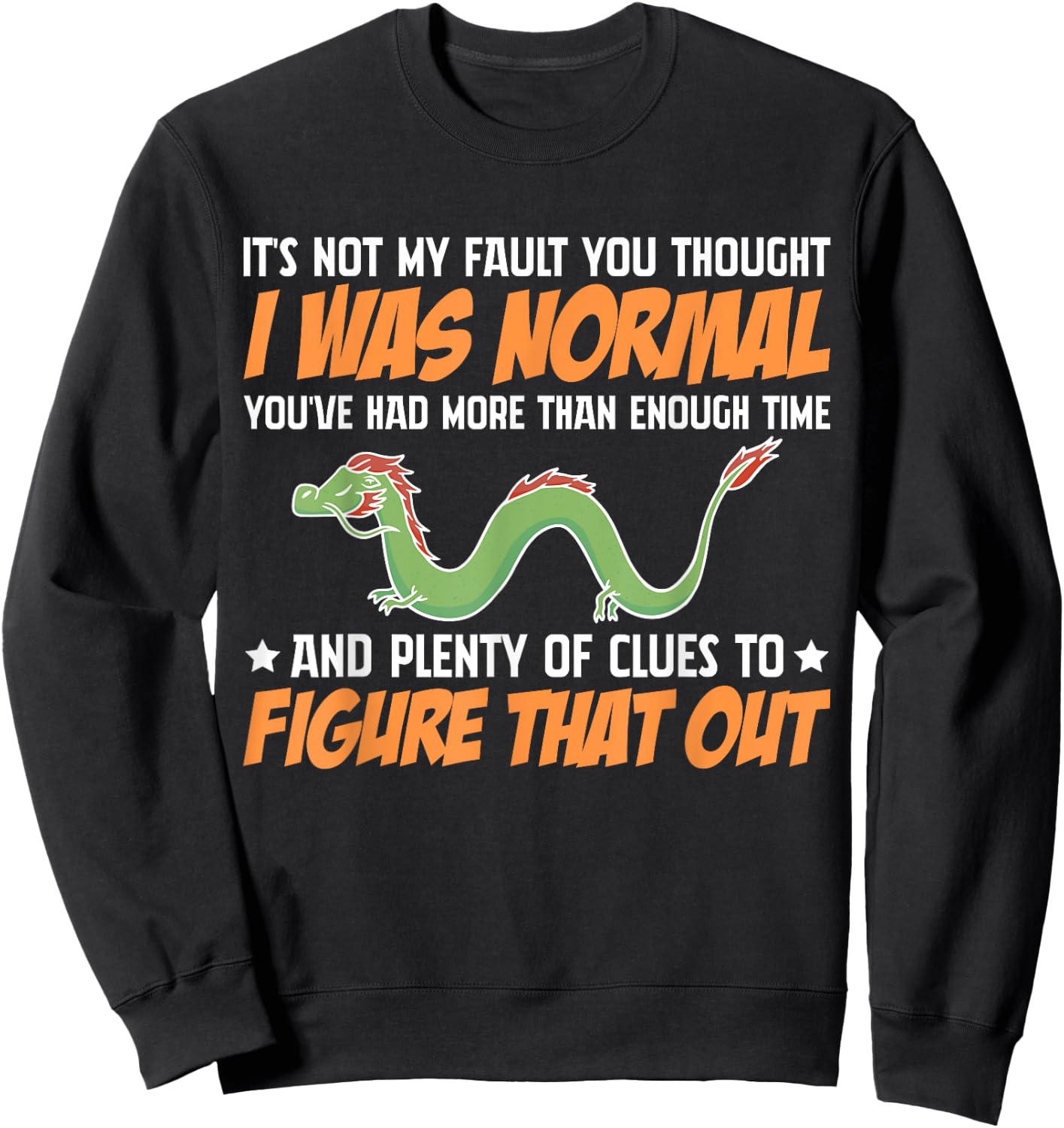 Dragon It's Not My Fault You Thought I Was Normal Sweatshirt - Sweatshirt | Black