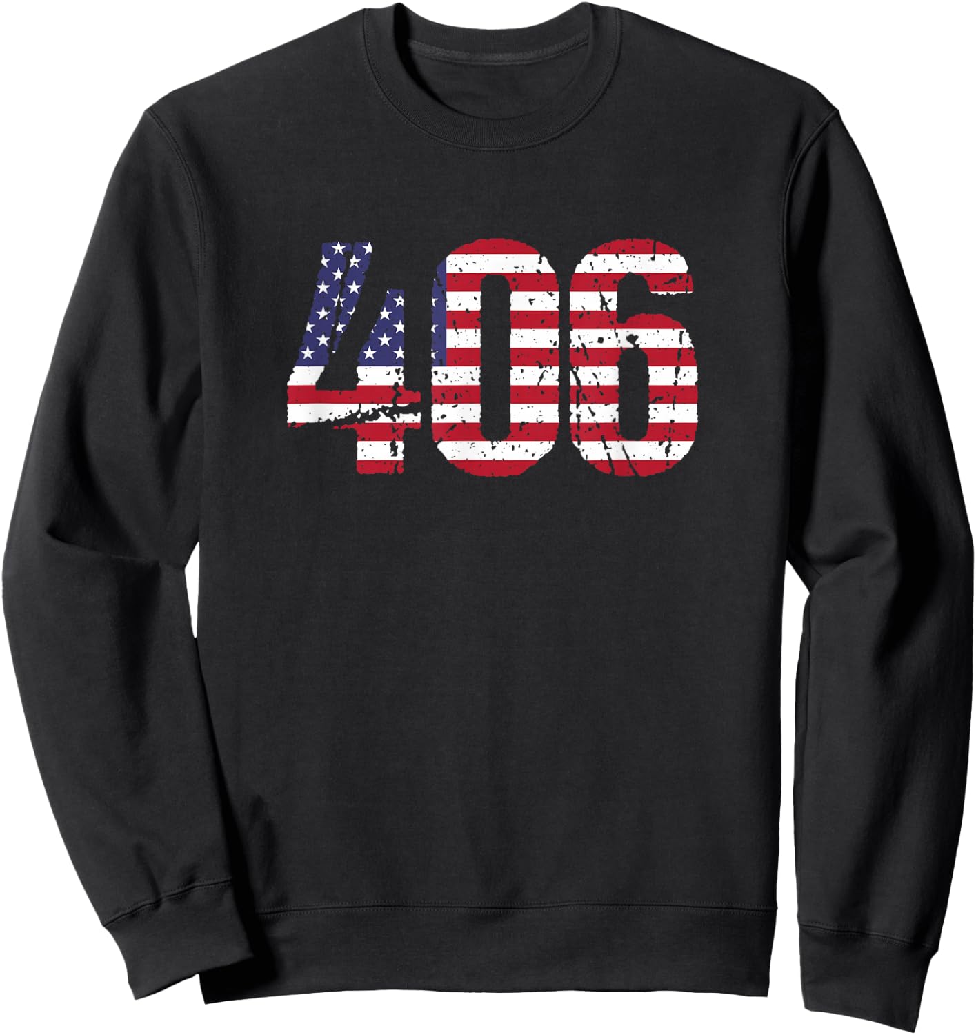 406 Montana Area Code Sweatshirt - Sweatshirt | Black