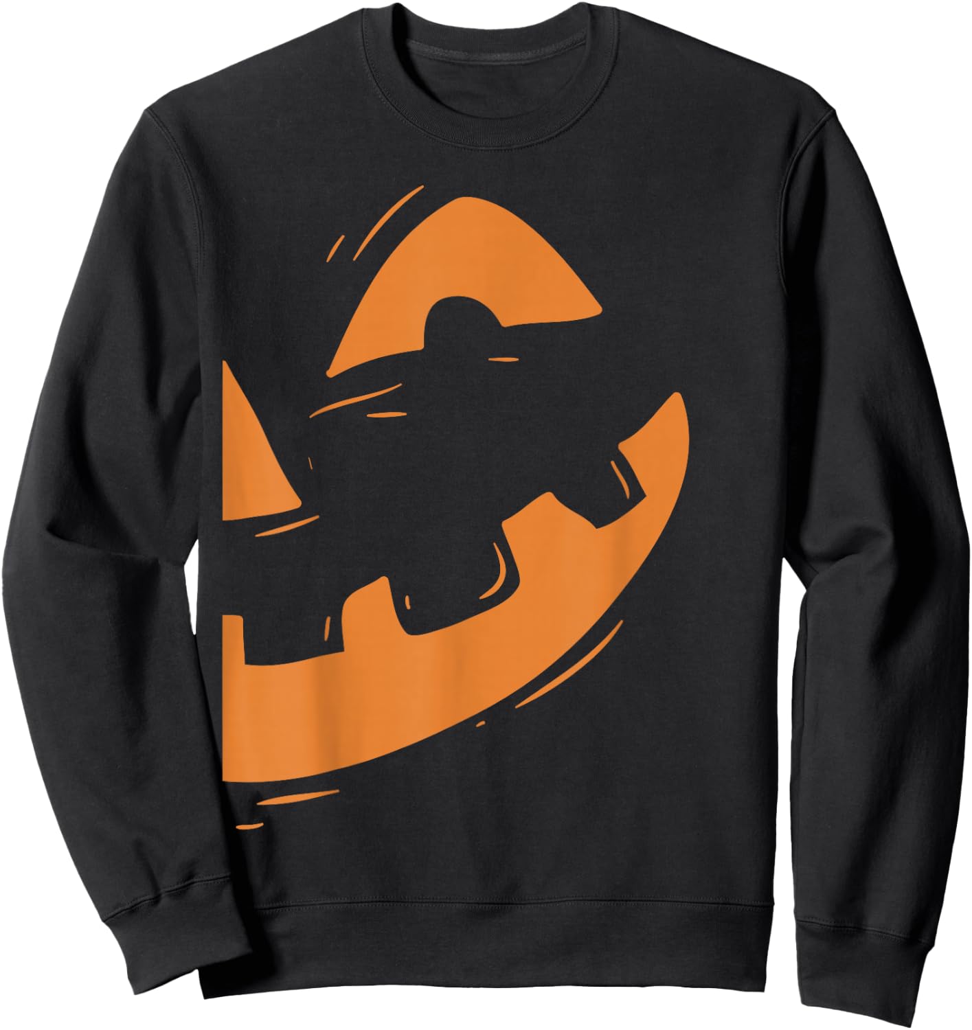 Jack-O-Lantern Shirt Pumpkin Face Halloween Matching Couple Sweatshirt - Sweatshirt | Black