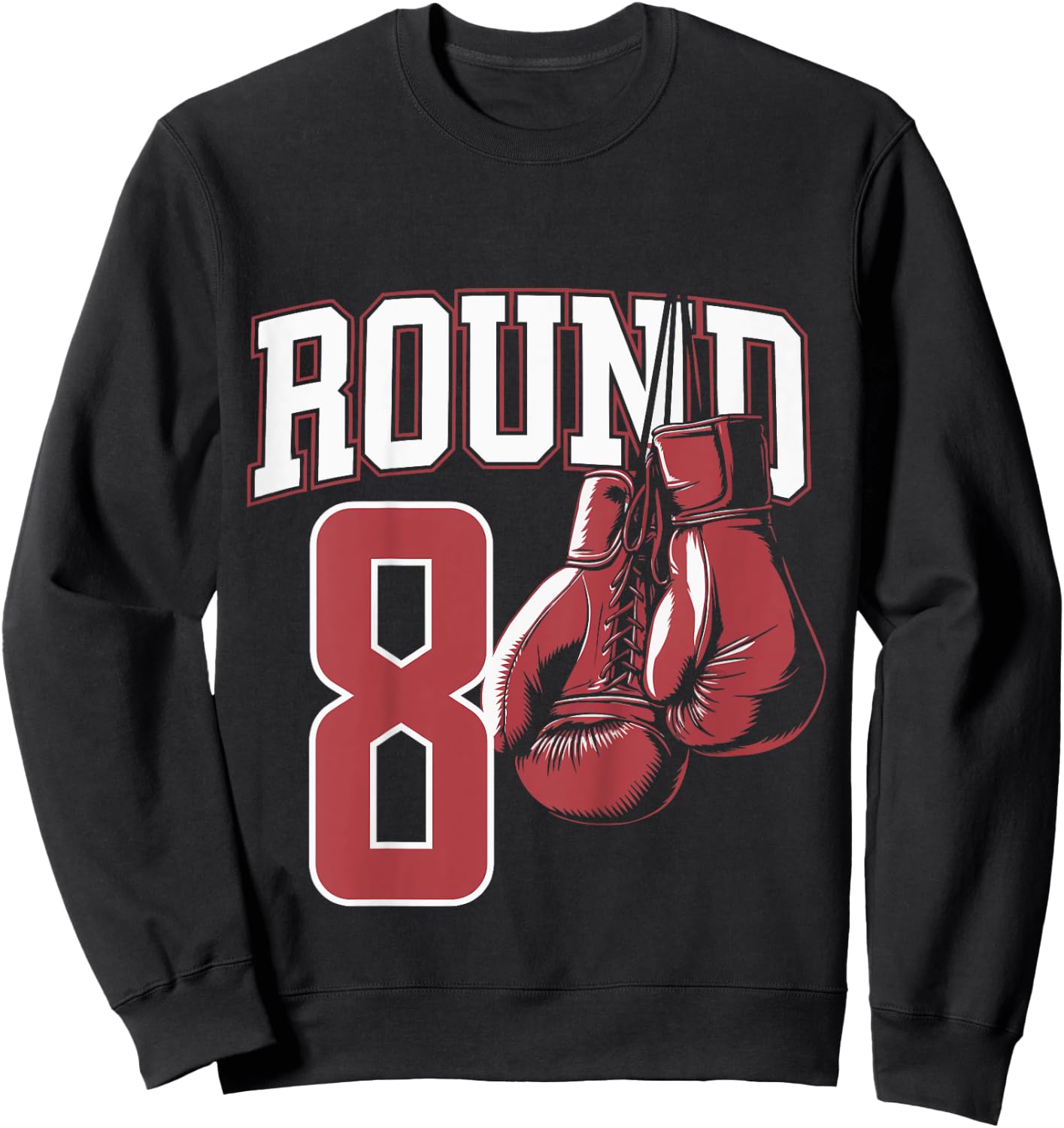 Kids 8 Year Old Boxer Bday Party 8th Birthday Boxing Boy Sweatshirt - Sweatshirt | Black