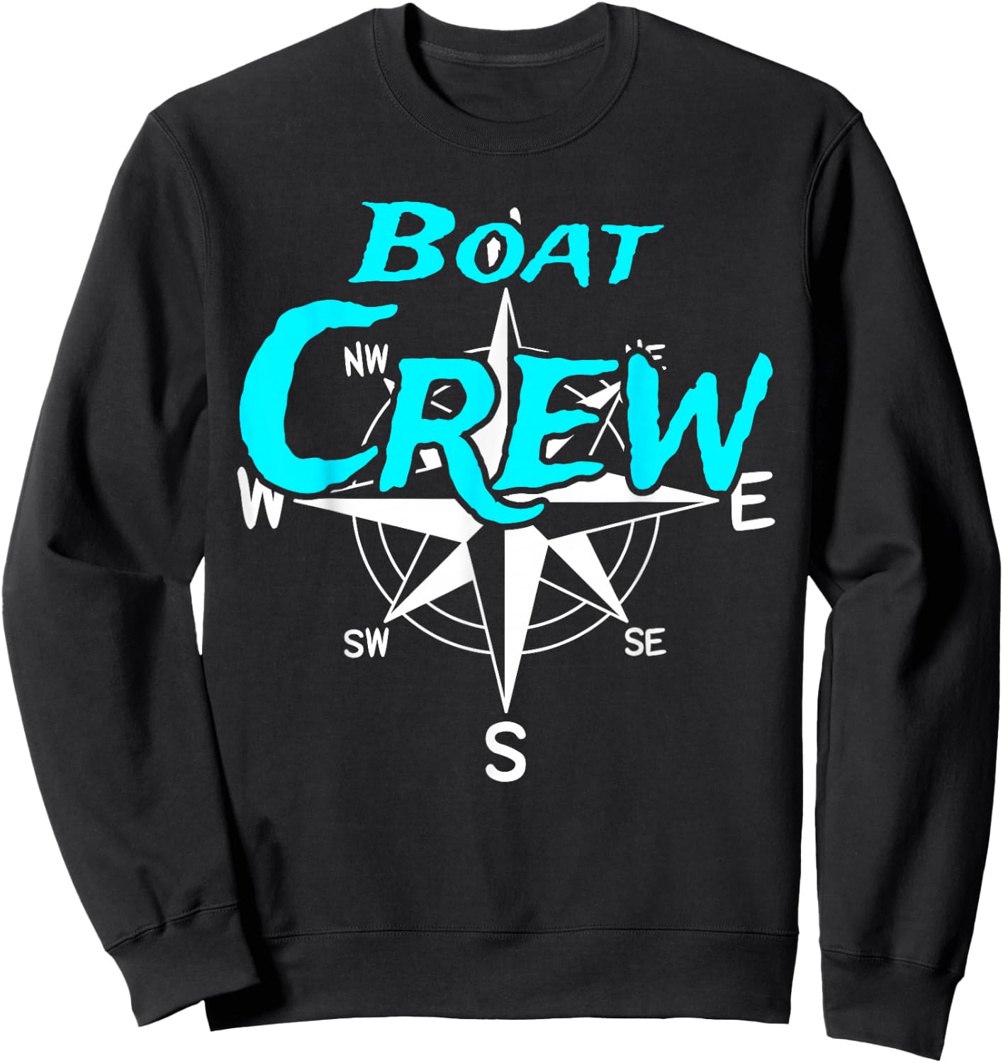 Boat Crew Windrose Kompass Boot Captain Herren Damen Segeln Sweatshirt - Sweatshirt | Black