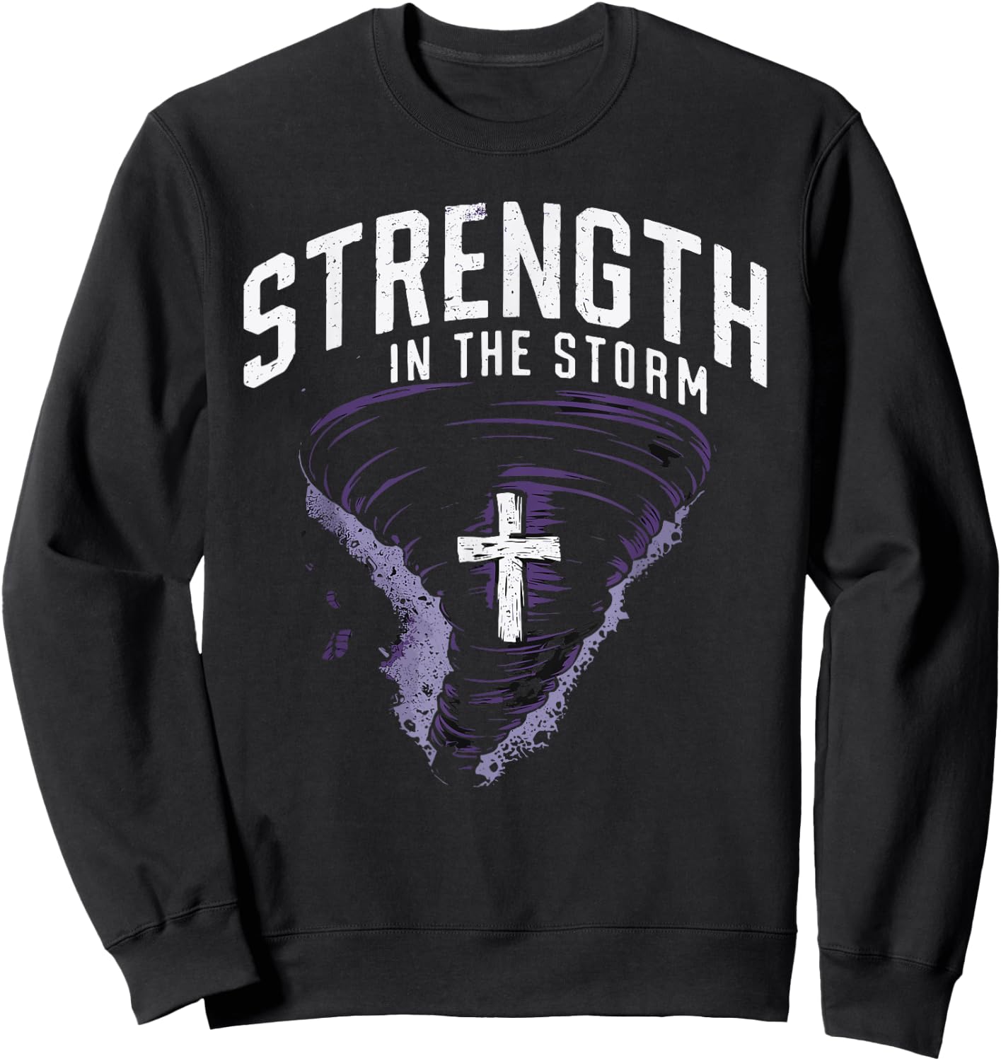 Tornado Survivors Storm Recovery Faith In Jesus Christianity Sweatshirt - Sweatshirt | Black