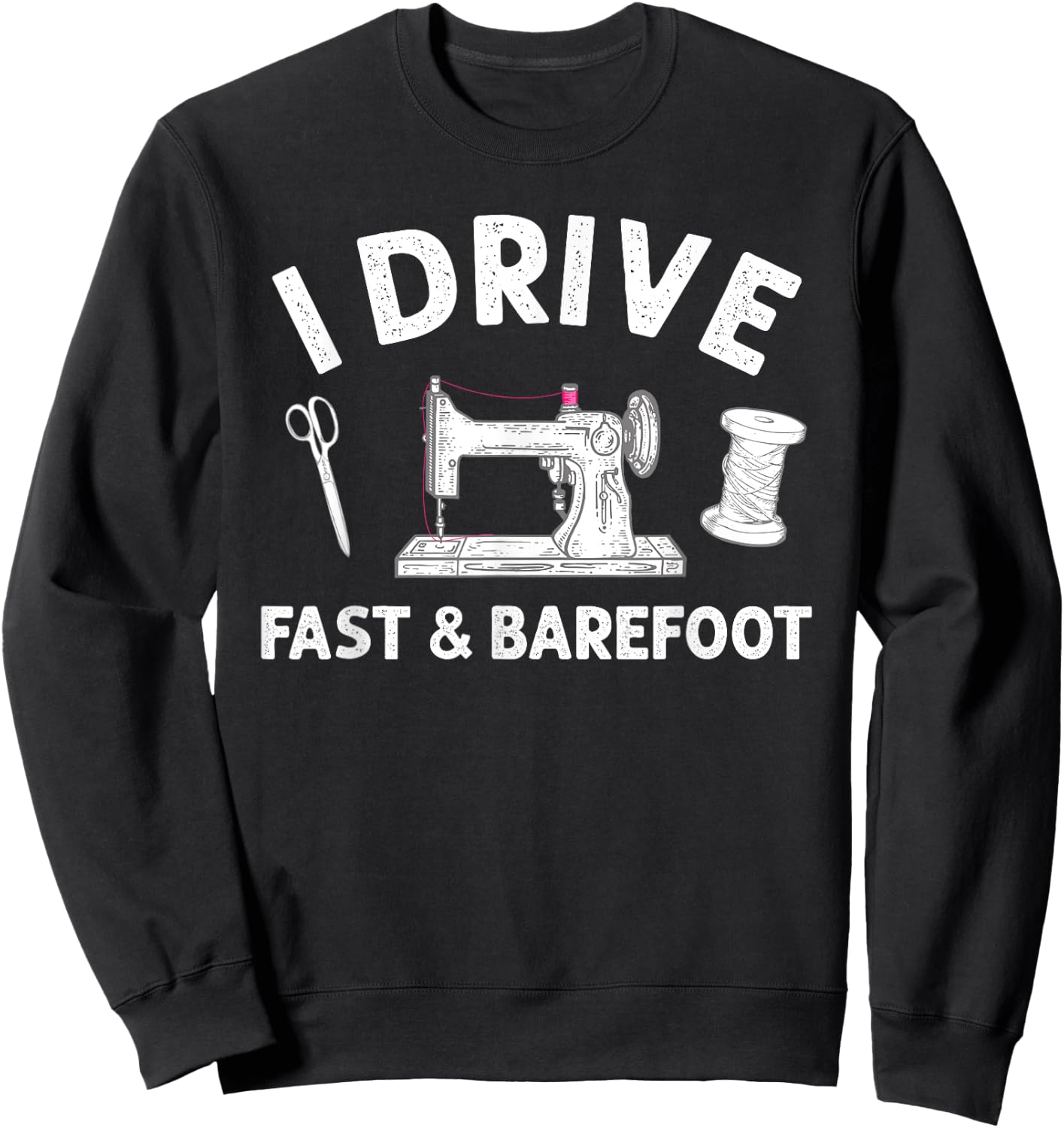 Funny Sewing Knitting Quilting For Sewer Quilter Women Girls Sweatshirt - Sweatshirt | Black