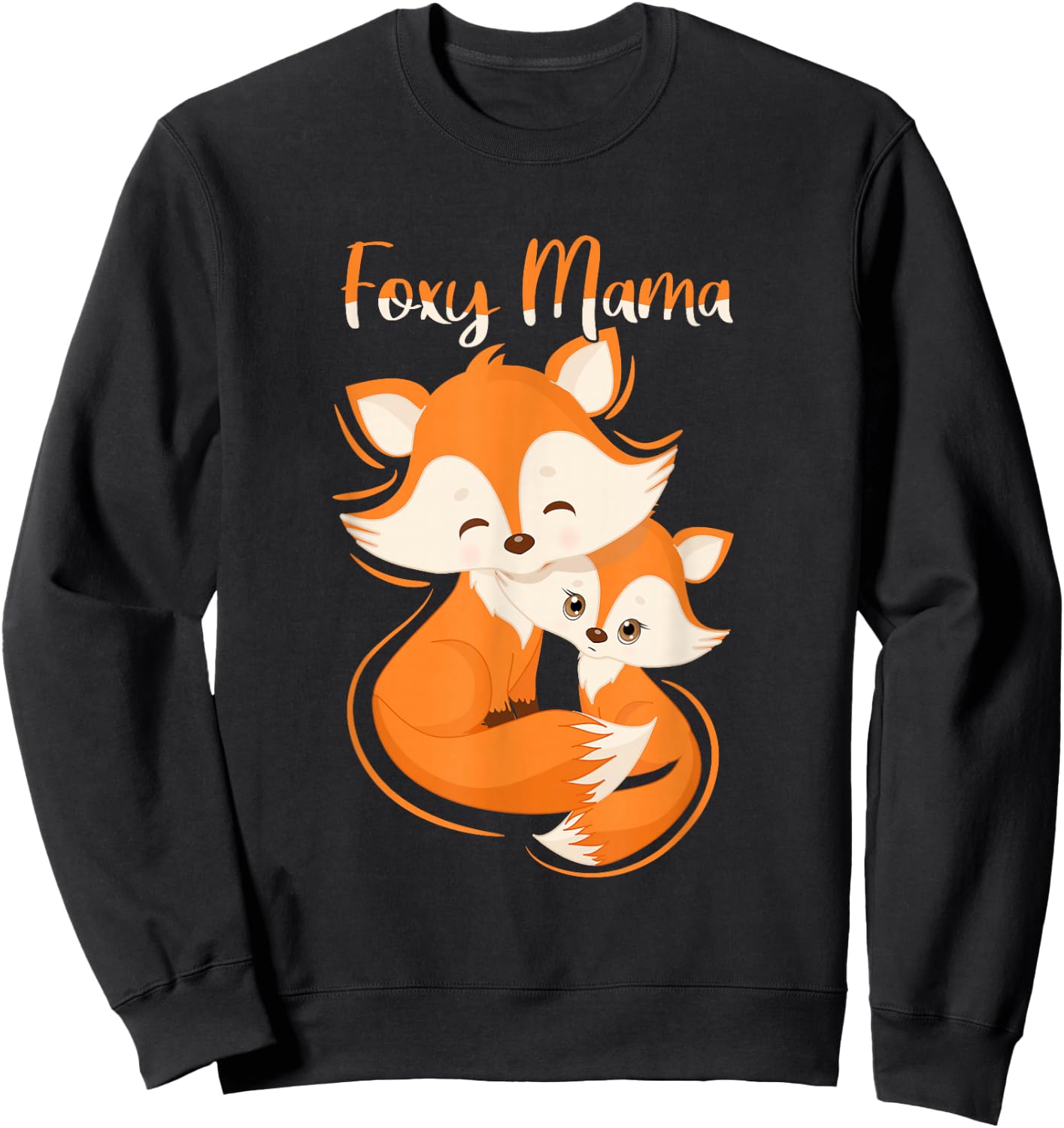 Foxy Mama for Mother's Day with Fox Sweatshirt - Sweatshirt | Black