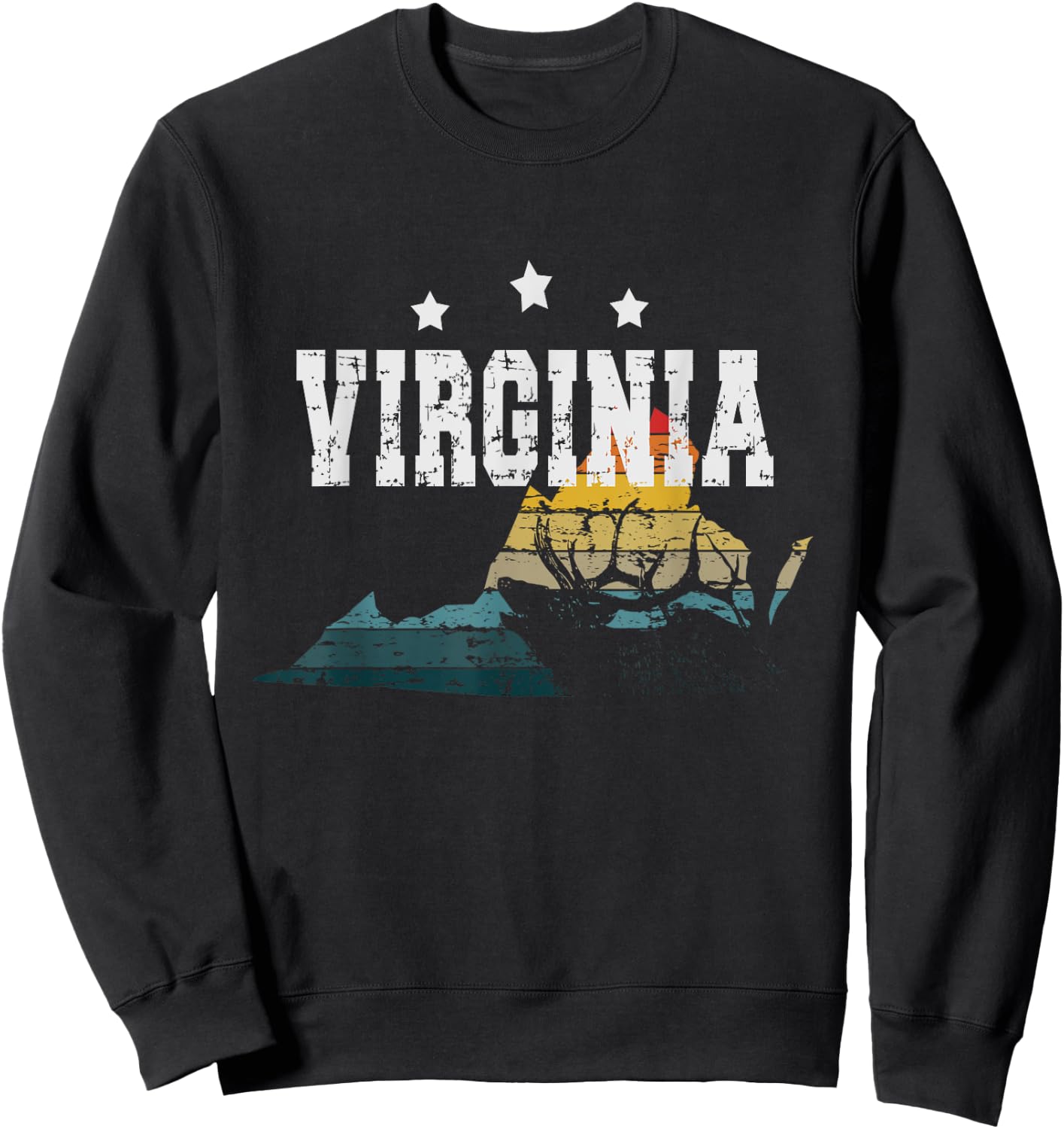 Vintage Virginia Hunter Sweatshirt - Sweatshirt | Black