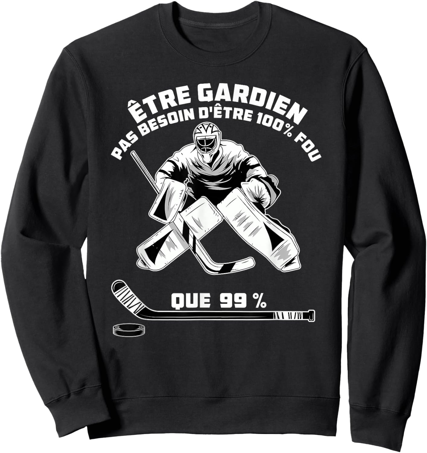 Ice Hockey Sport - Goalkeeper Hockey , Black Sweatshirt - Sweatshirt | Black