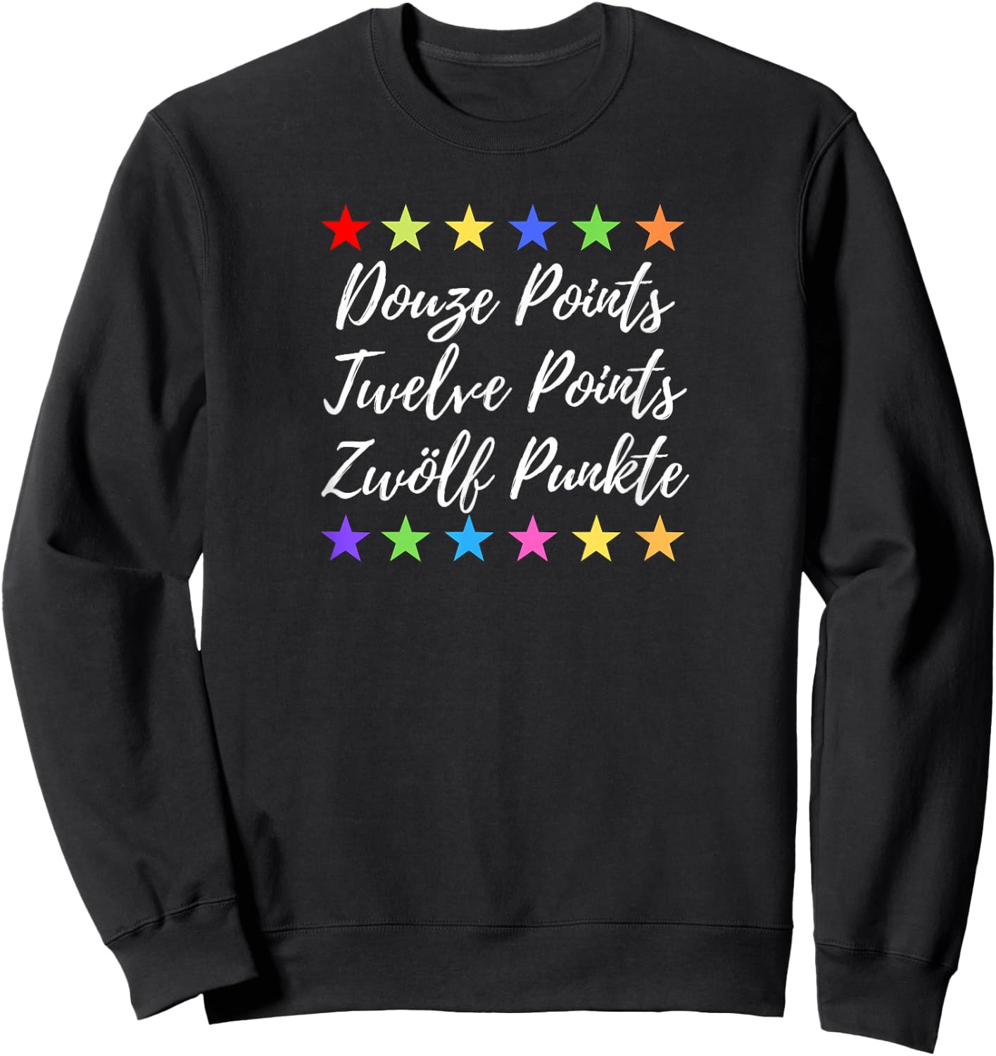 with Twelve Dots Motto for Song Contest Grand Prix, blue Sweatshirt - Sweatshirt | Black