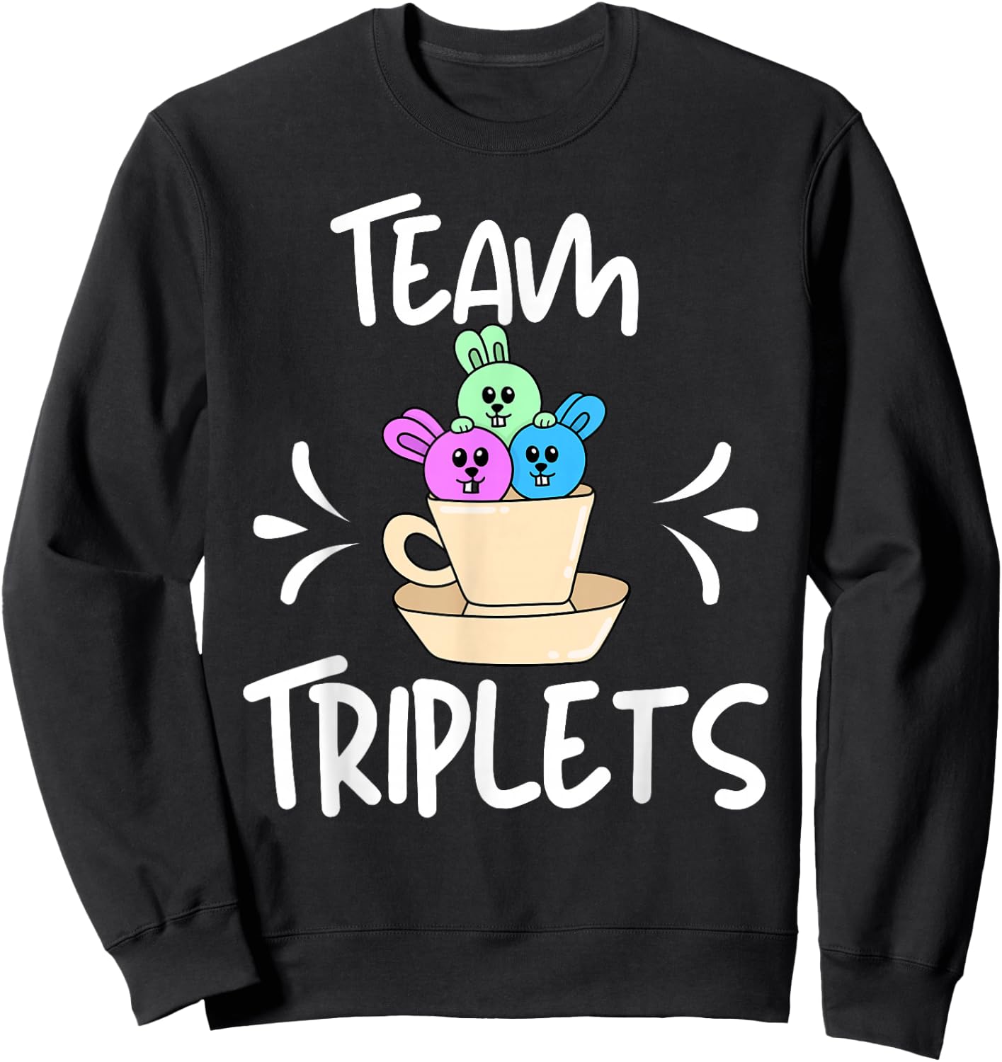 Team Triplets Identical Fraternal Triple Fun Player Three Sweatshirt - Sweatshirt | Black