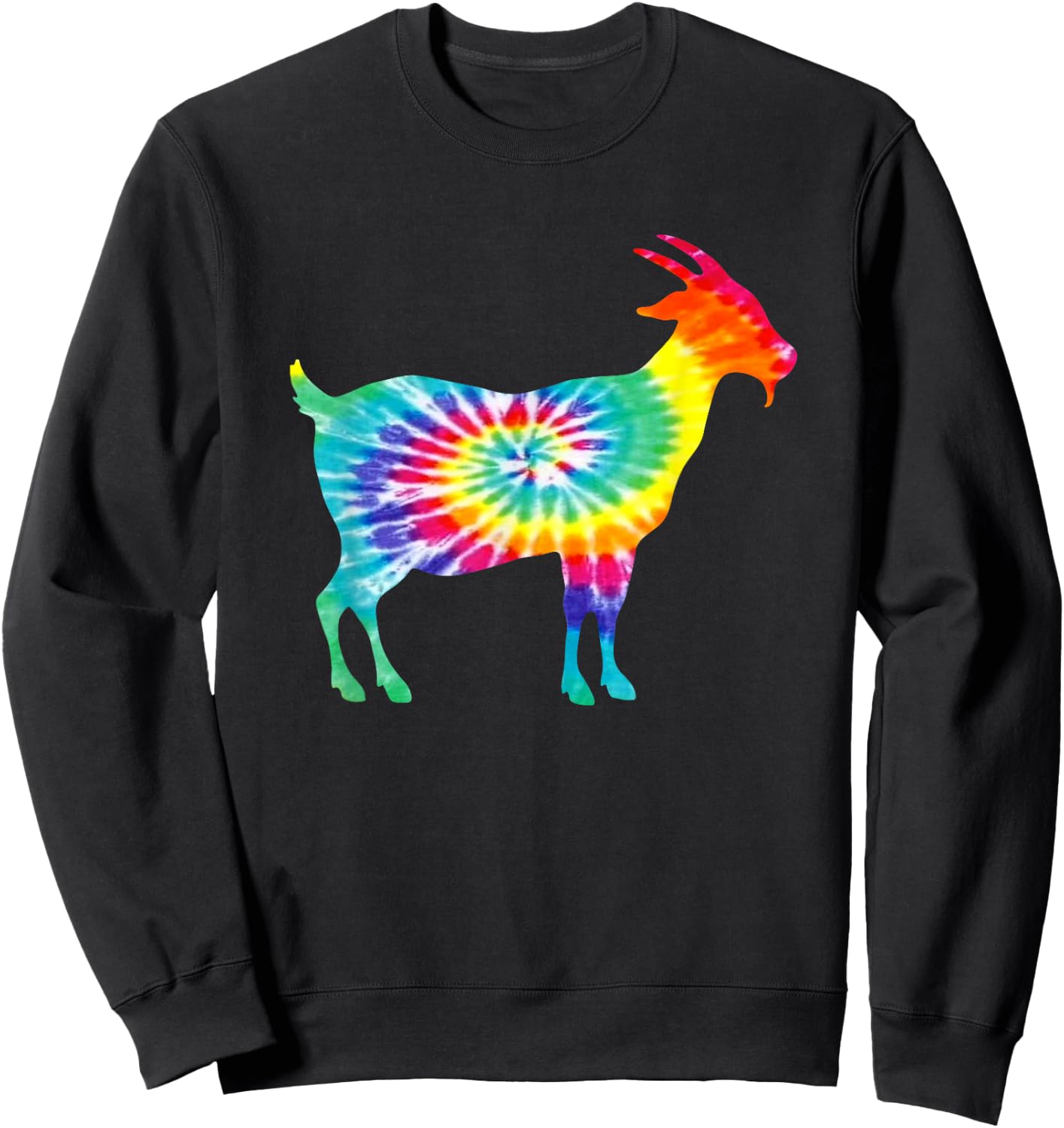 Goat Tie Dye Silhouette Sweatshirt - Sweatshirt | Black