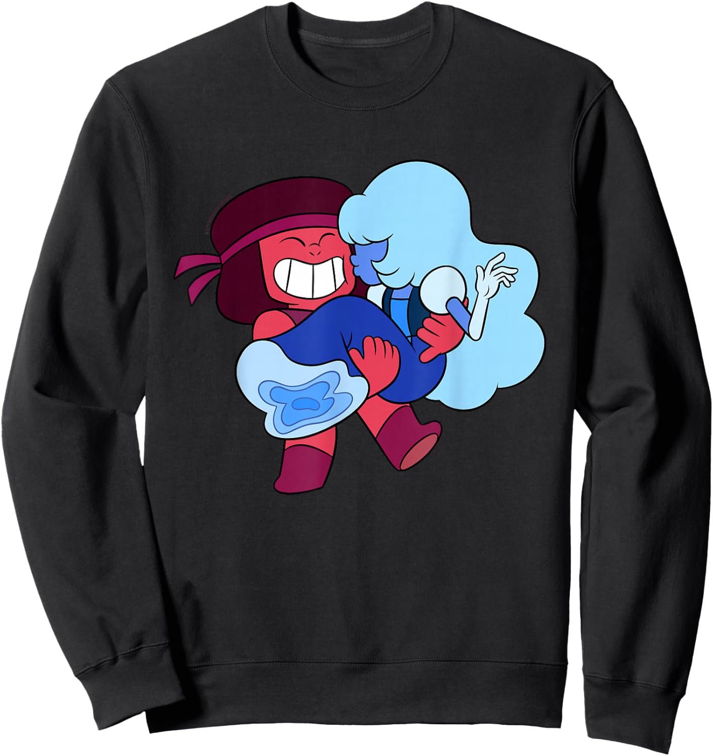 Steven Universe Sweet on Ruby and Sapphire Sweatshirt - Sweatshirt | Black